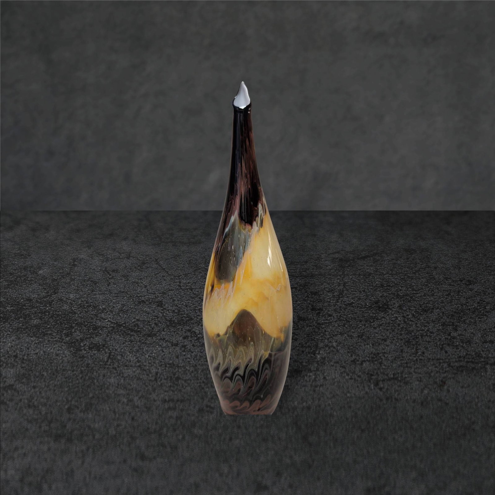 Hand-Blown Art Glass Vase, 8.5 Inches Tall (1 of 4)