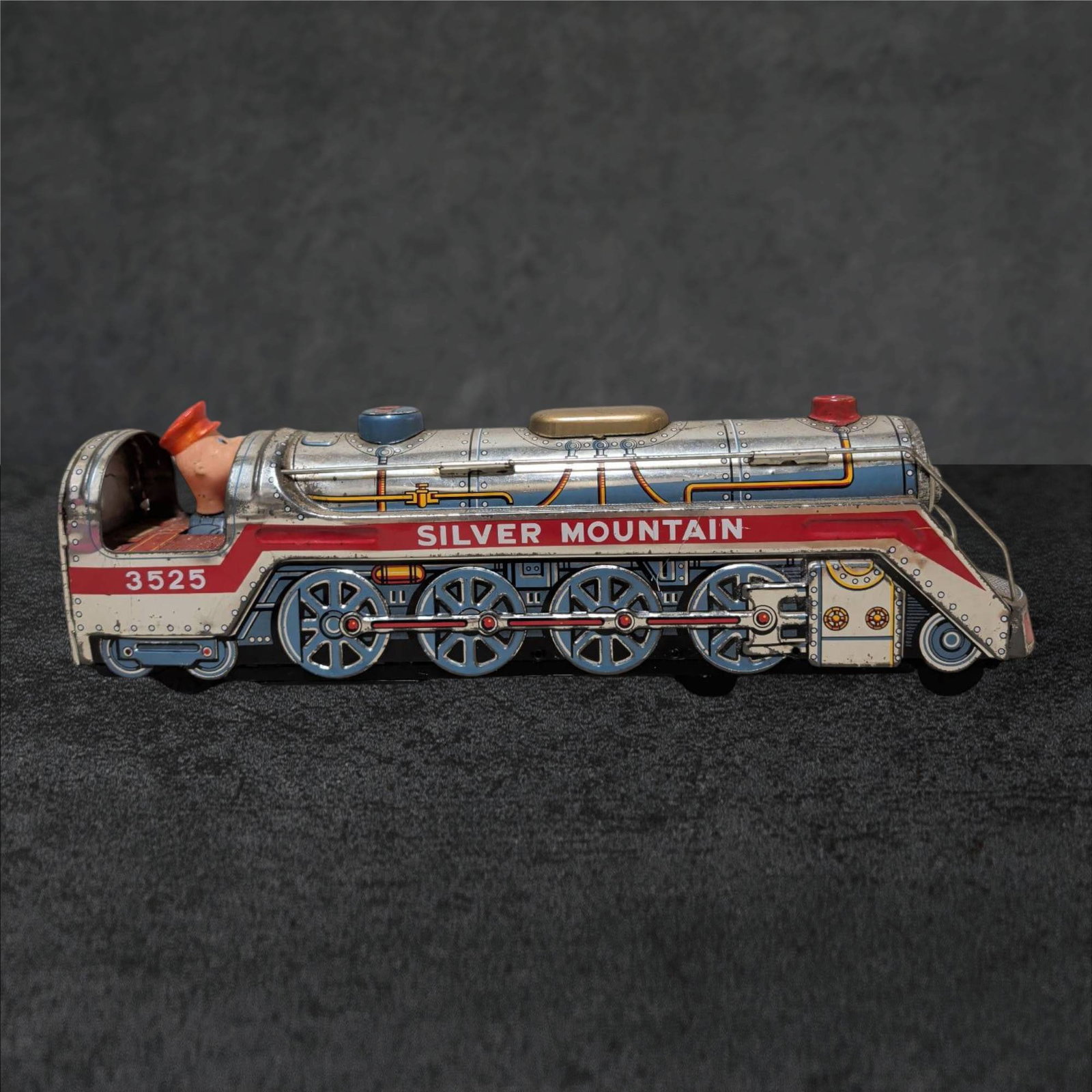 1960s Silver Mountain 3525 Battery-Operated Tin Train by Modern Toys, Japan (1 of 5)
