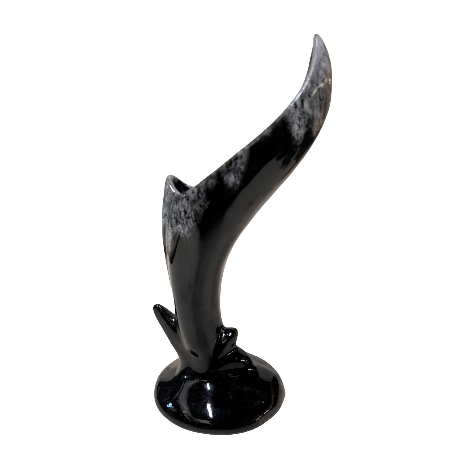 Vintage Van Briggle Pottery 'Bird of Paradise' Vase with Black and Drip Glaze (1 of 3)