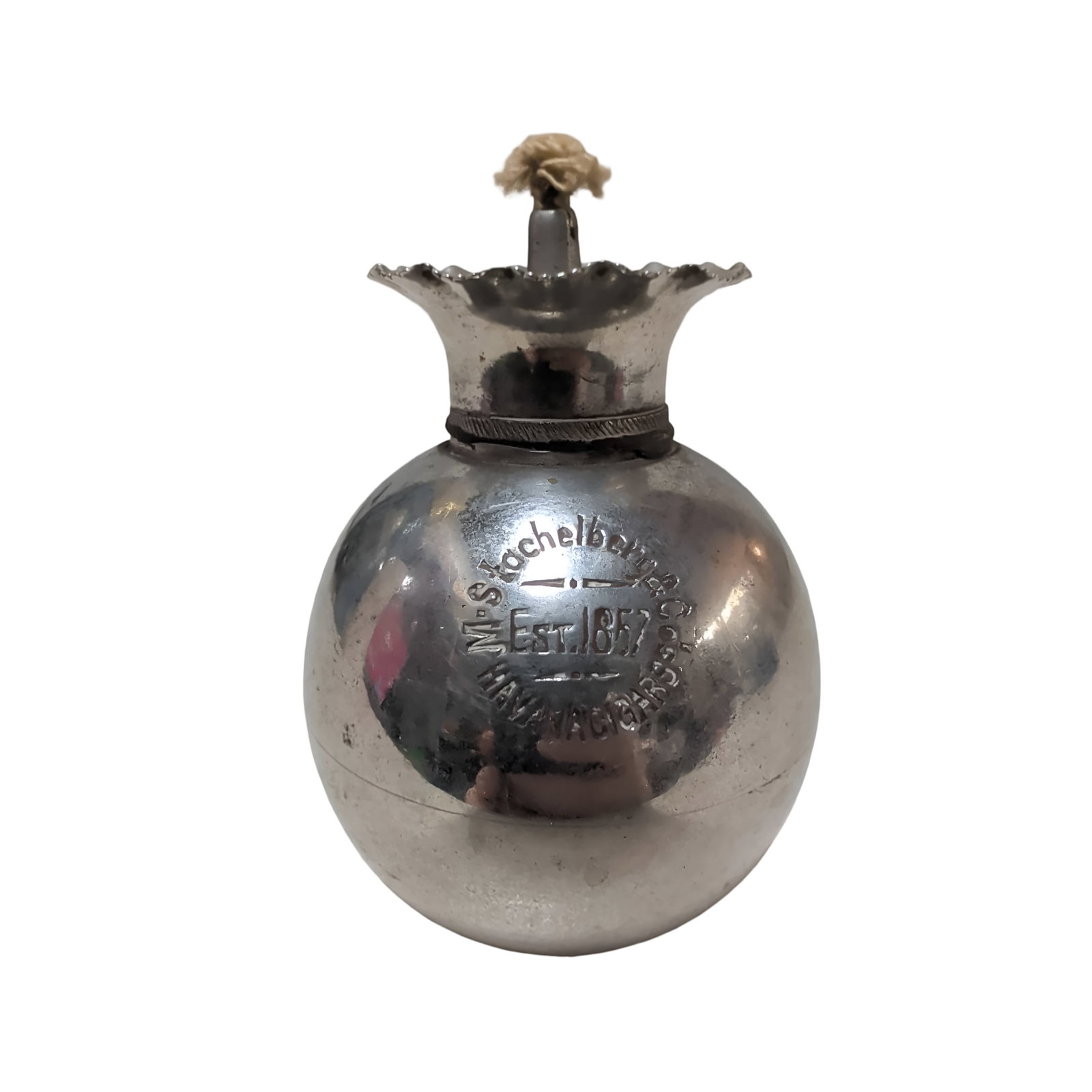 Antique M. Stachelberg & Co. Spherical Table Cigar Lighter, circa 1890s (1 of 4)