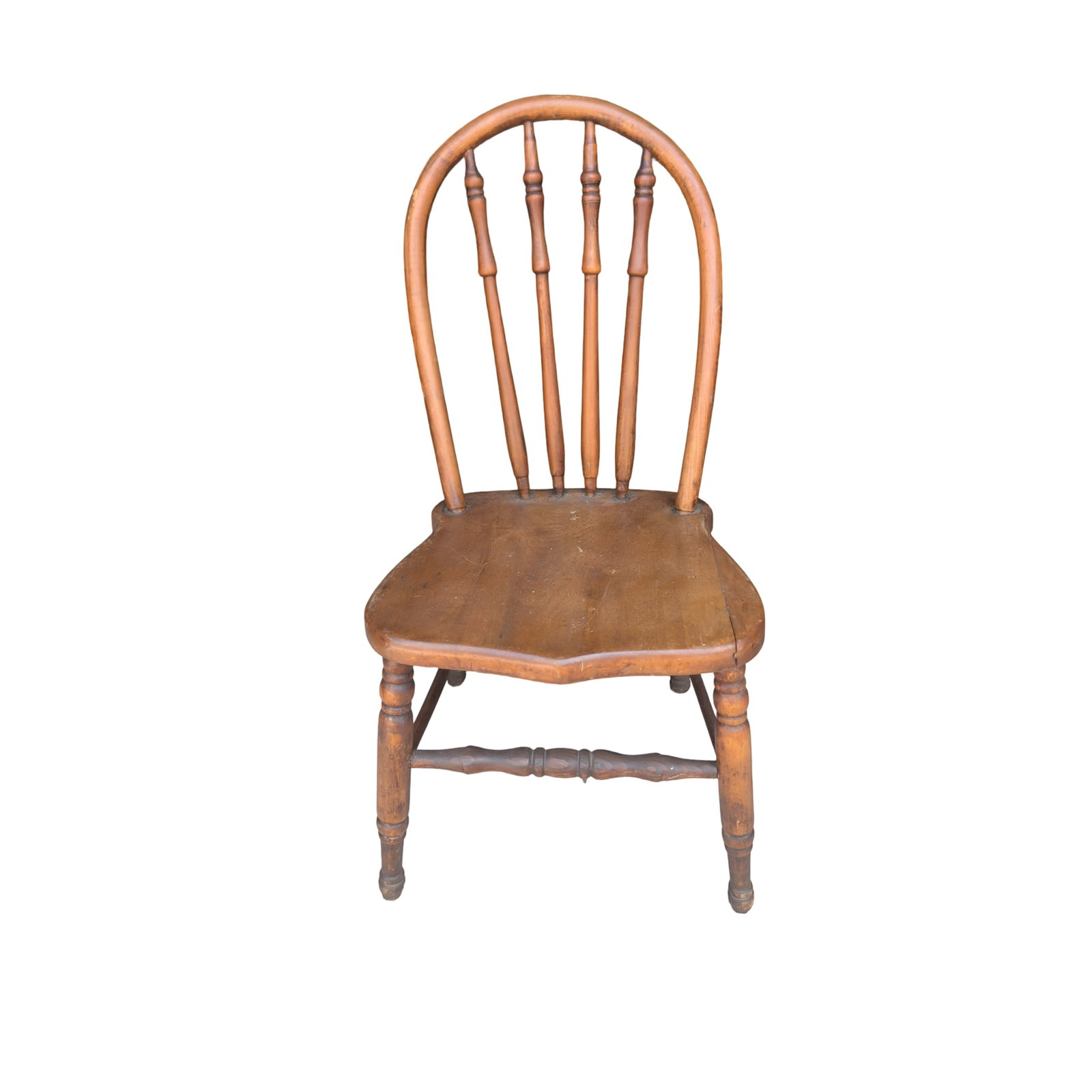 Late 19th Century Bow-Back Windsor Child's Chair with Turned Spindles (1 of 4)