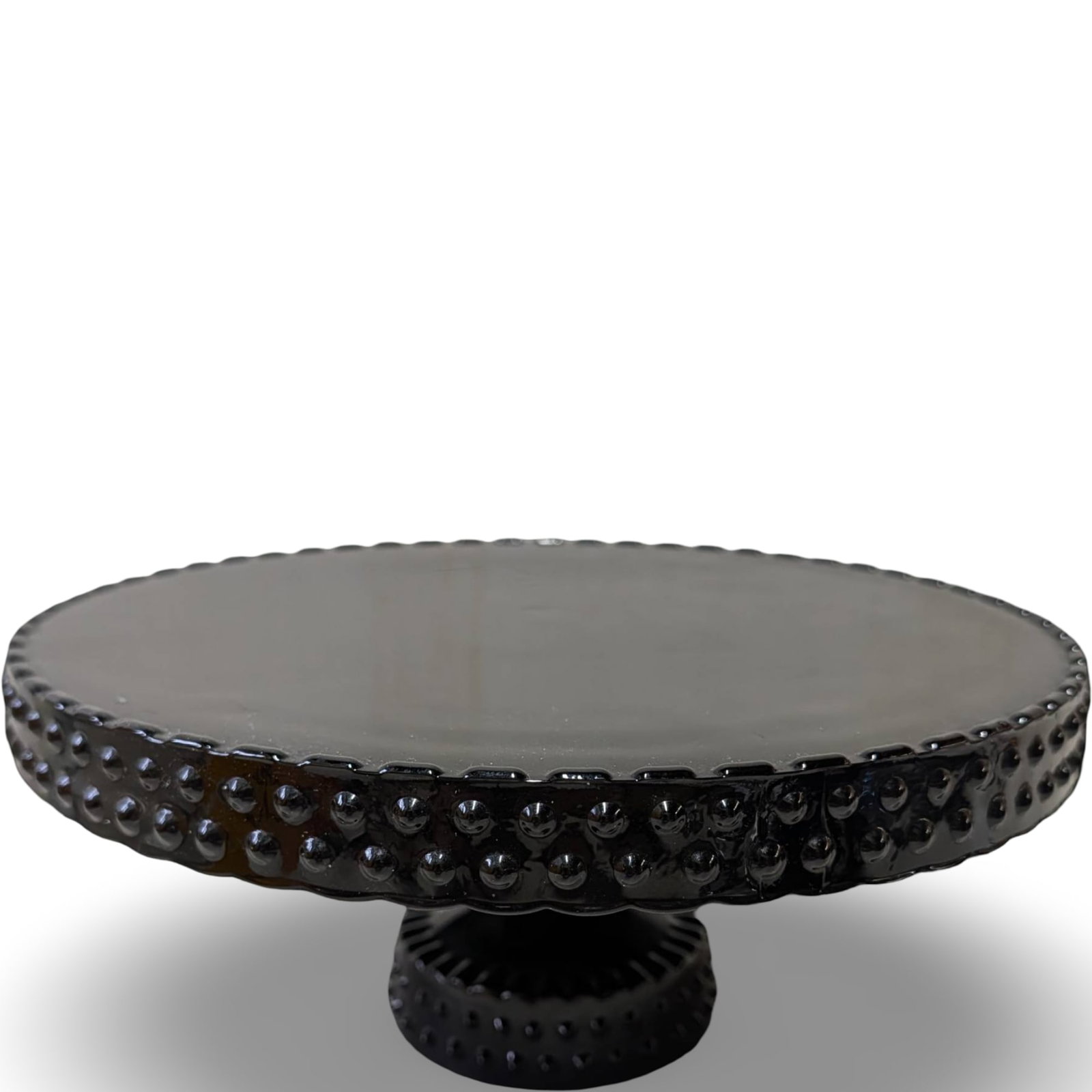Vintage L.E. Smith Glass Double Candlestick Holder in Black Amethyst Finish: Vintage L.E. Smith Glass double candlestick holder in black amethyst finish, attributed to the Mt. Pleasant collection, likely produced in the 1920s or 1930s. Measures 6 inches in length and 4.5 inche