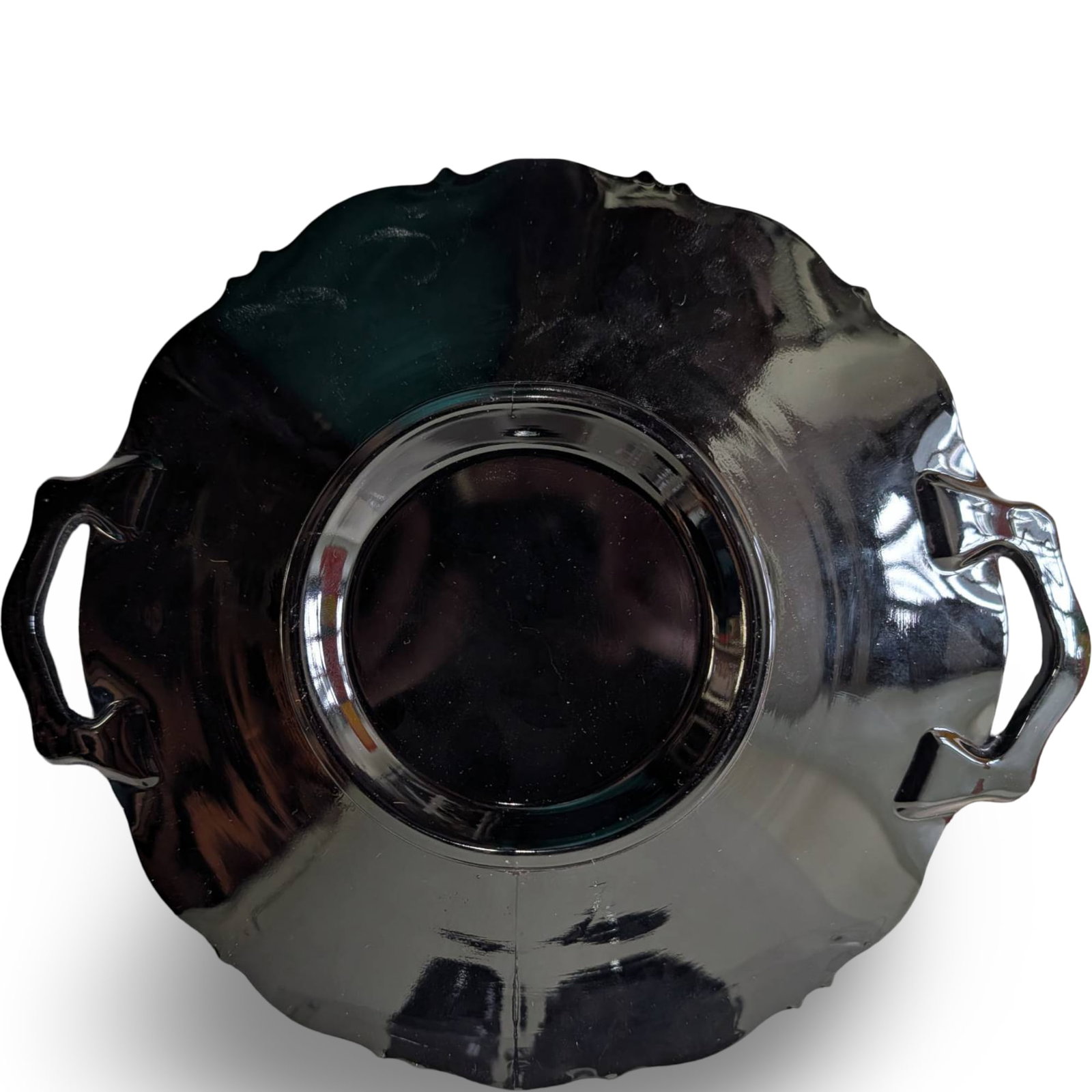 Vintage Arcoroc France Octime Black Glass Bowl (1 of 3)