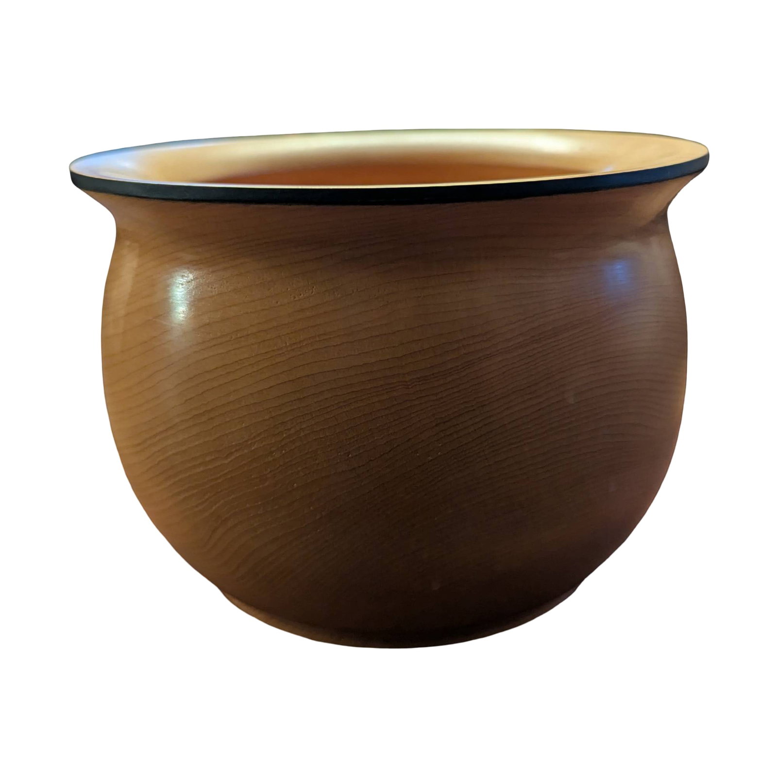 Softwood Bowl by John Warnock, Ketchikan, Alaska, with Quarter Inlaid (1 of 5)
