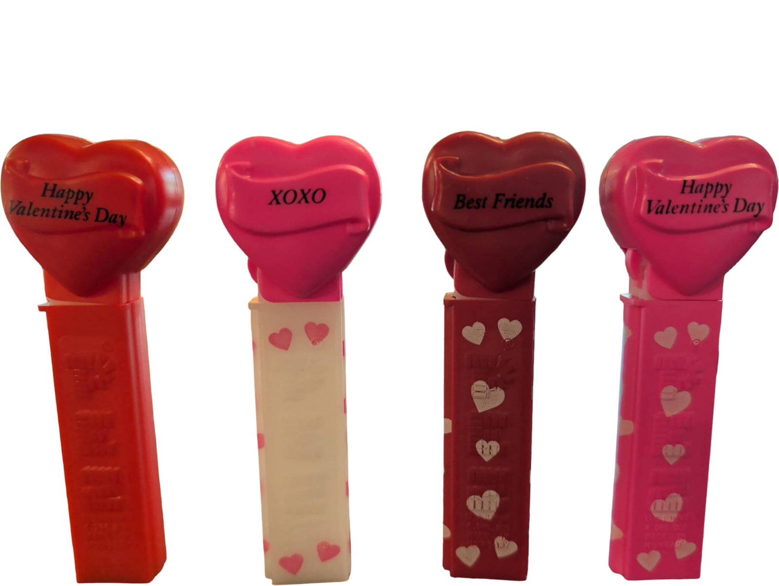 Four Valentine-Themed Heart-Shaped PEZ Dispensers (1 of 2)