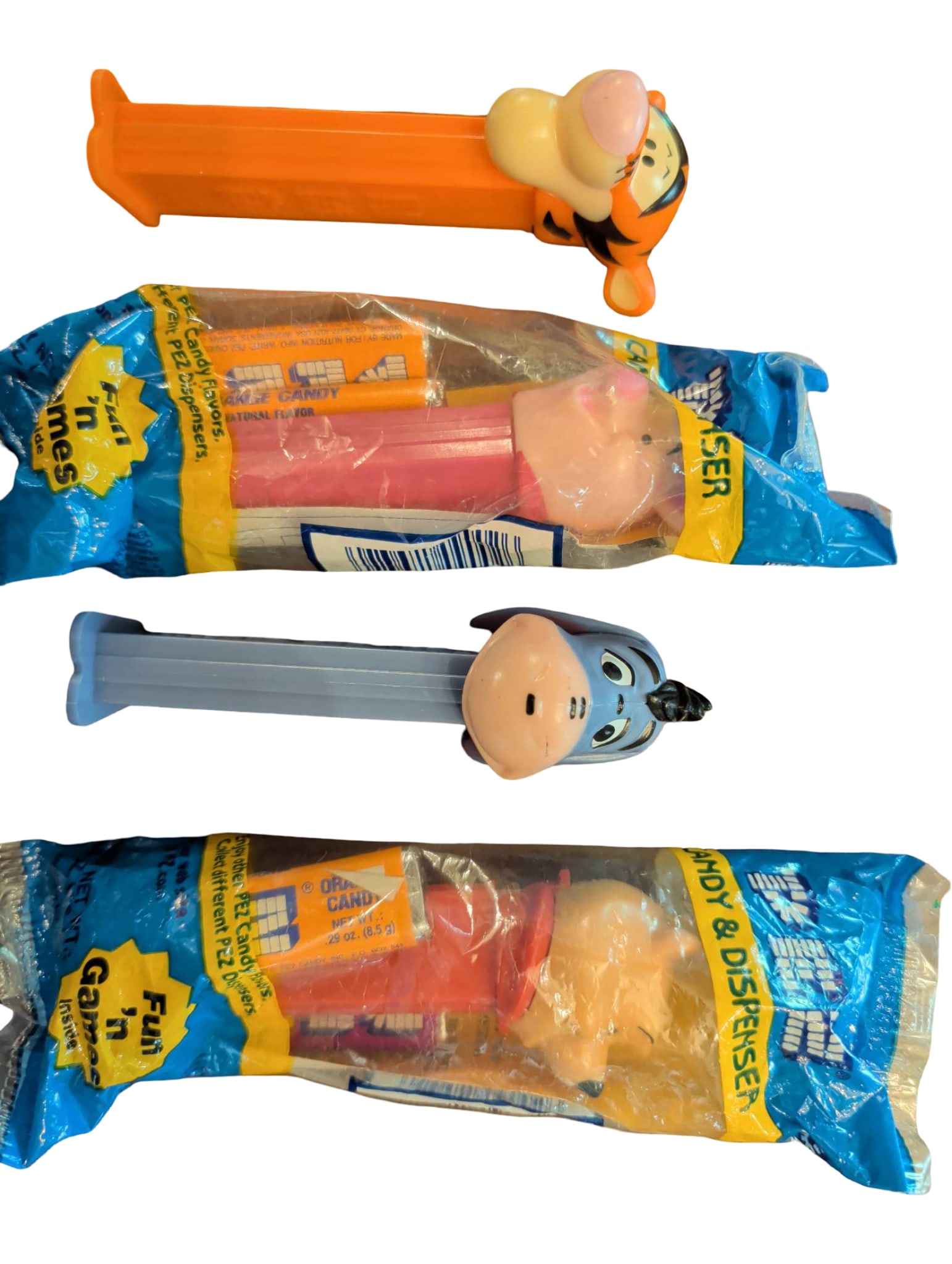 Three PEZ Dispensers Featuring Winnie the Pooh Characters (Tigger, Piglet, Eeyore) (1 of 2)