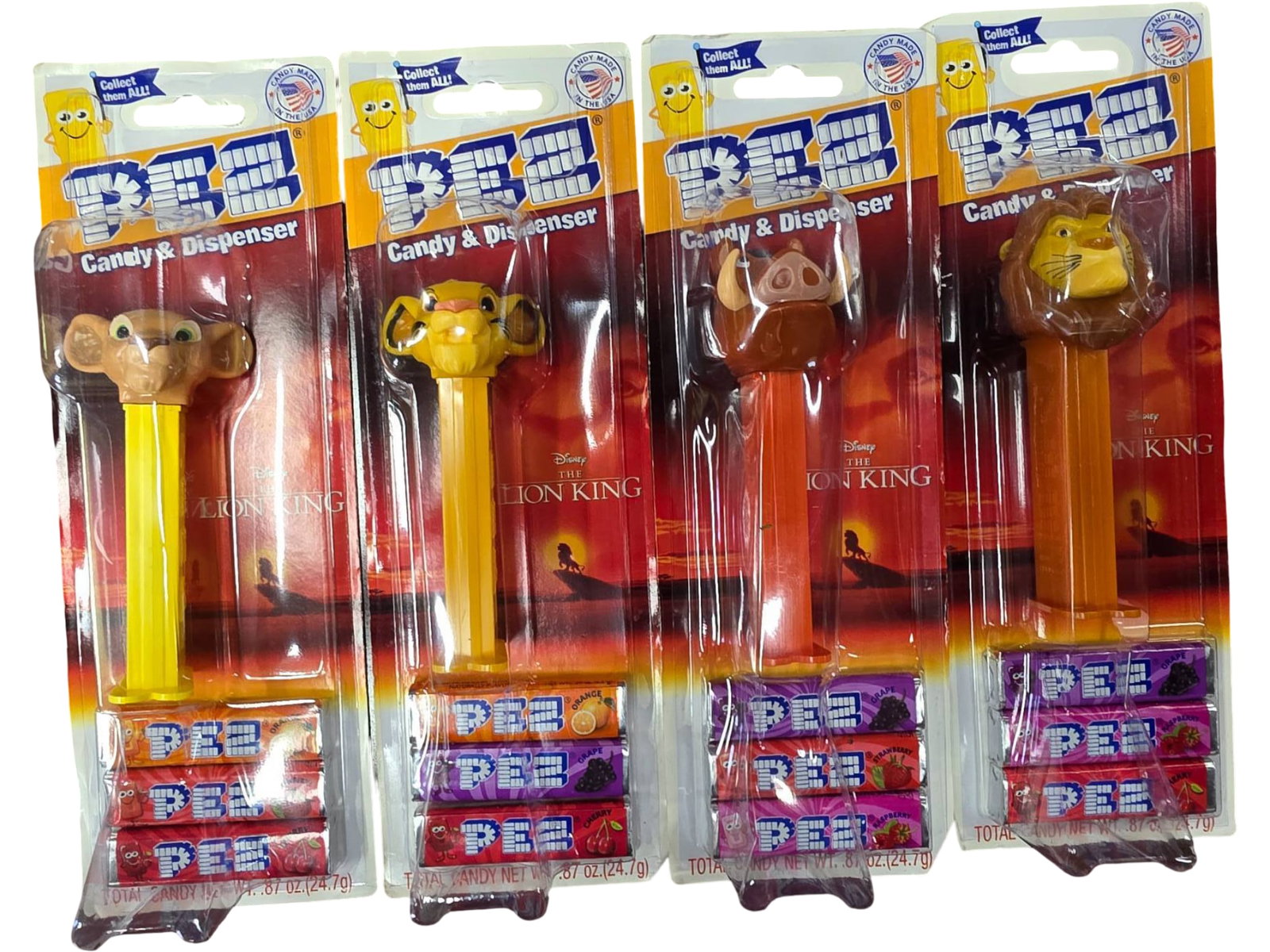 4 Lion King Themed PEZ Dispensers in Original Packaging (1 of 1)