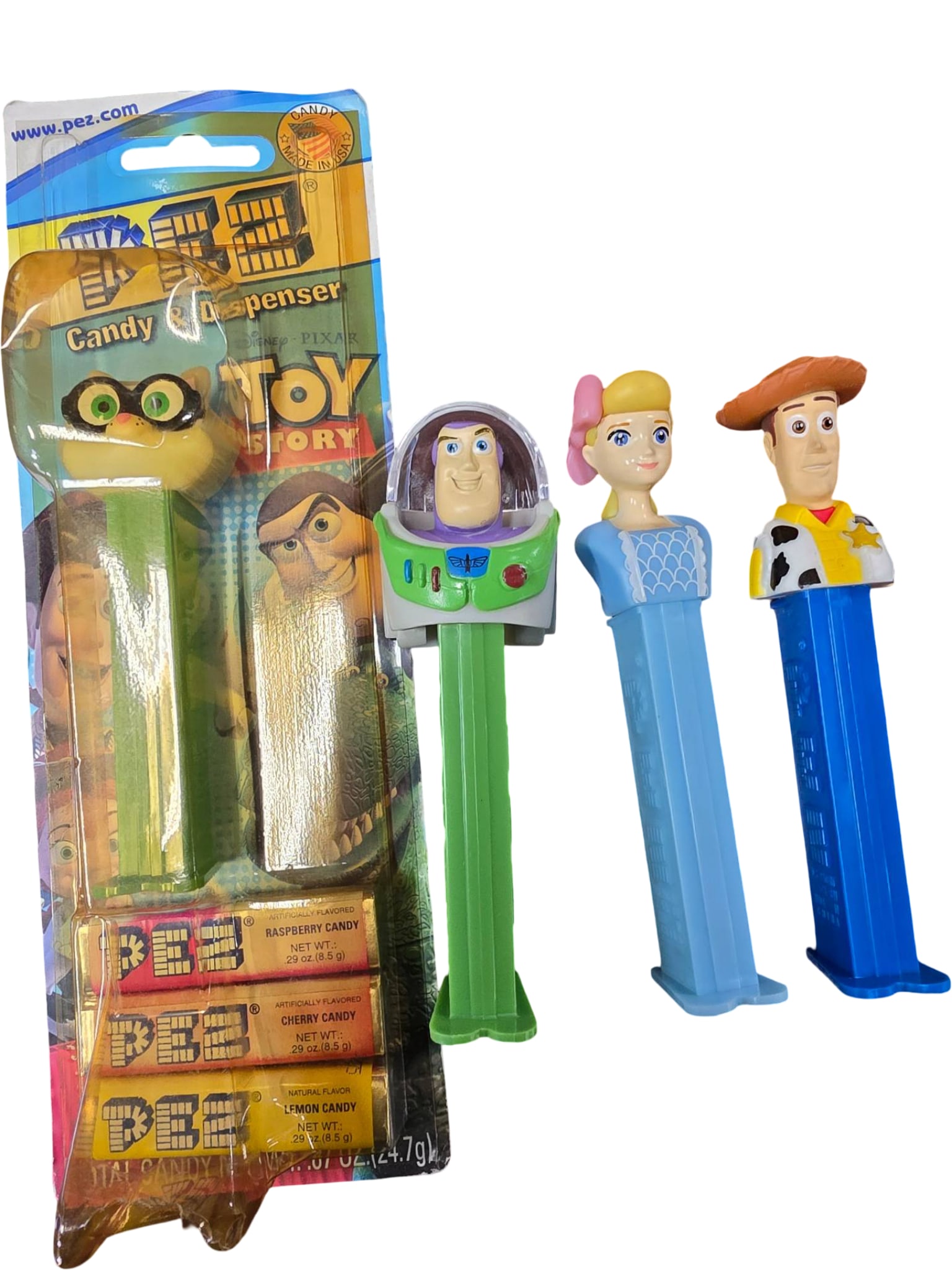 Toy Story PEZ Dispenser Collection Including Buzz Lightyear, Woody, Bo Peep and Cat (1 of 1)