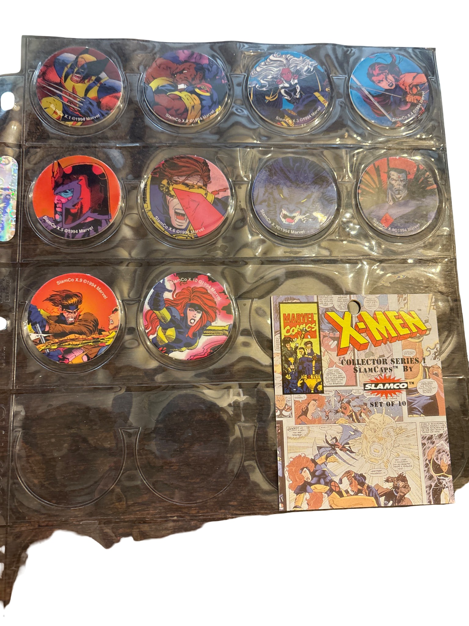 Marvel Comics X-Men Slam Battle Pog Set with Checklist (1 of 2)