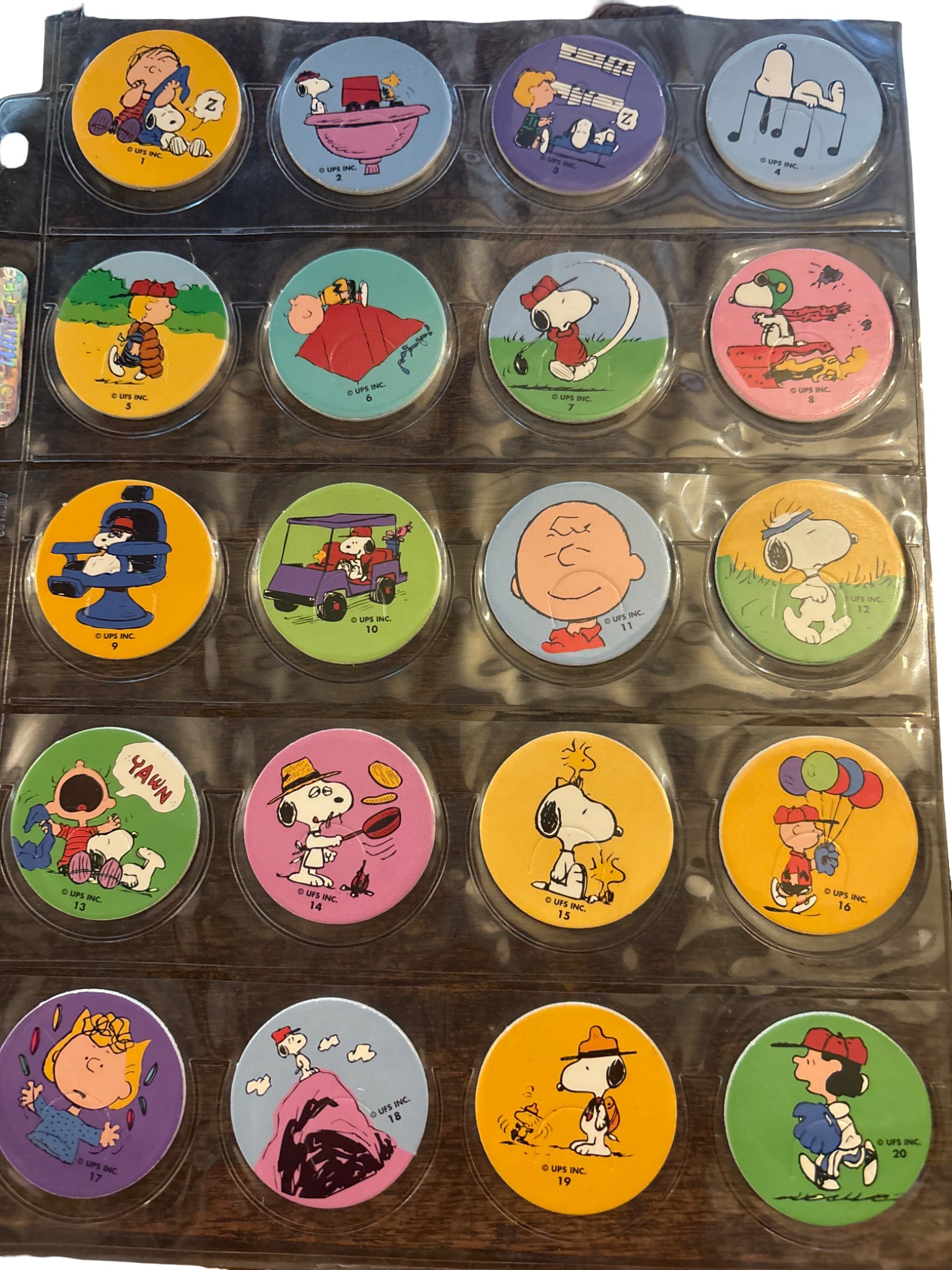 Complete Pog (milk caps) Set 1-60 Featuring Pastel Background and Peanuts Characters (1 of 3)