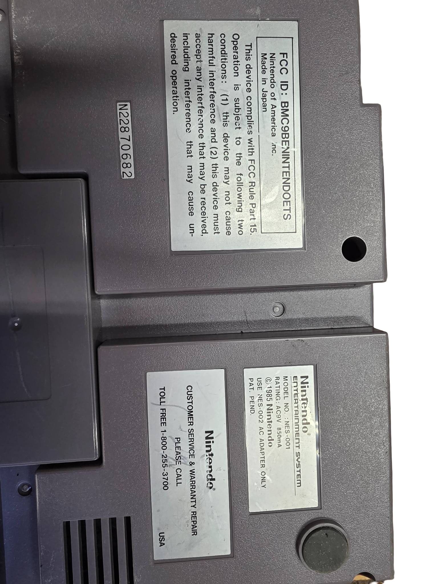 Nintendo Entertainment System (NES) Console – Original Front-Loading Model - 3