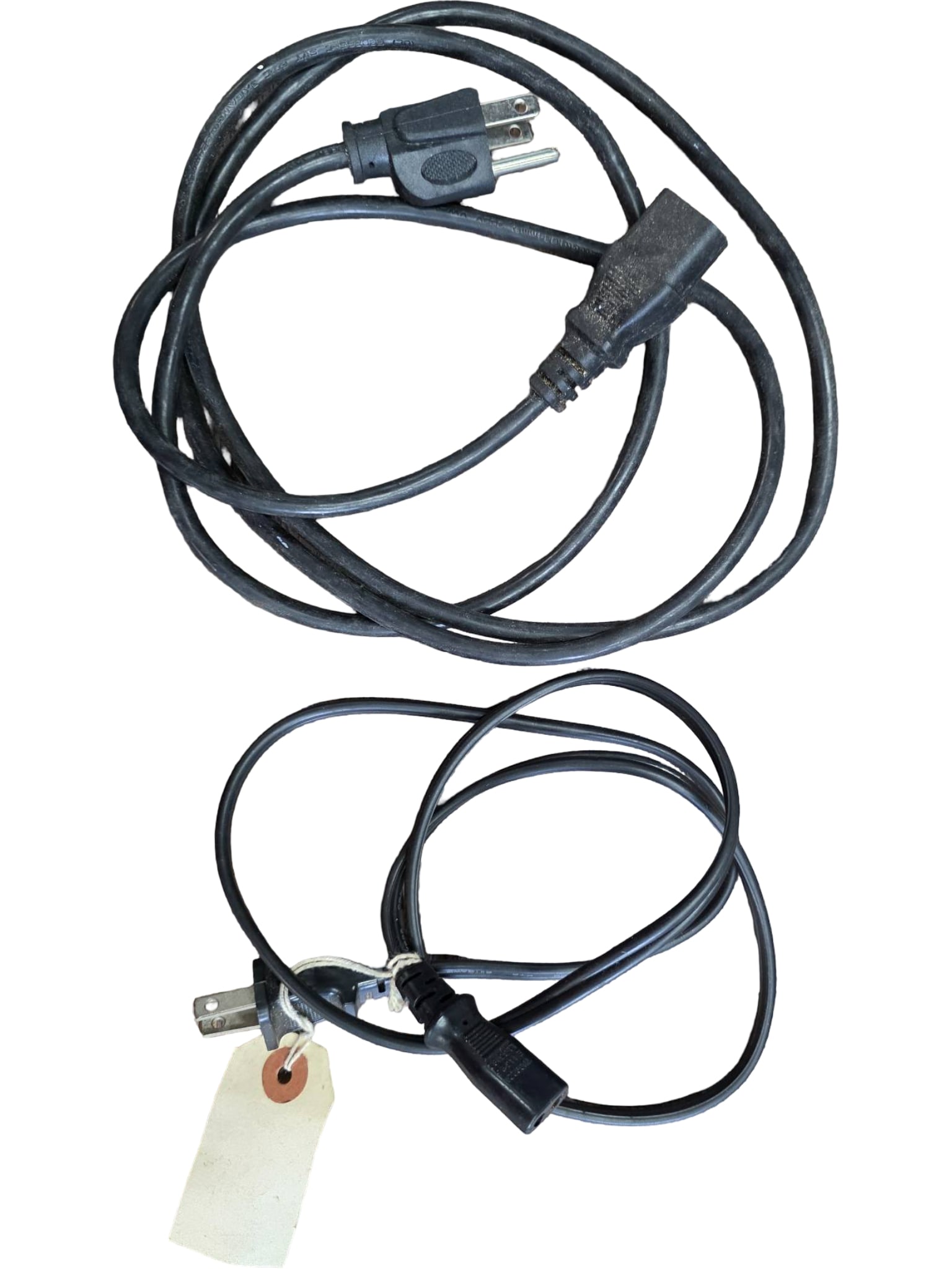 Two Black Power Cords with Standard US Plugs (1 of 5)