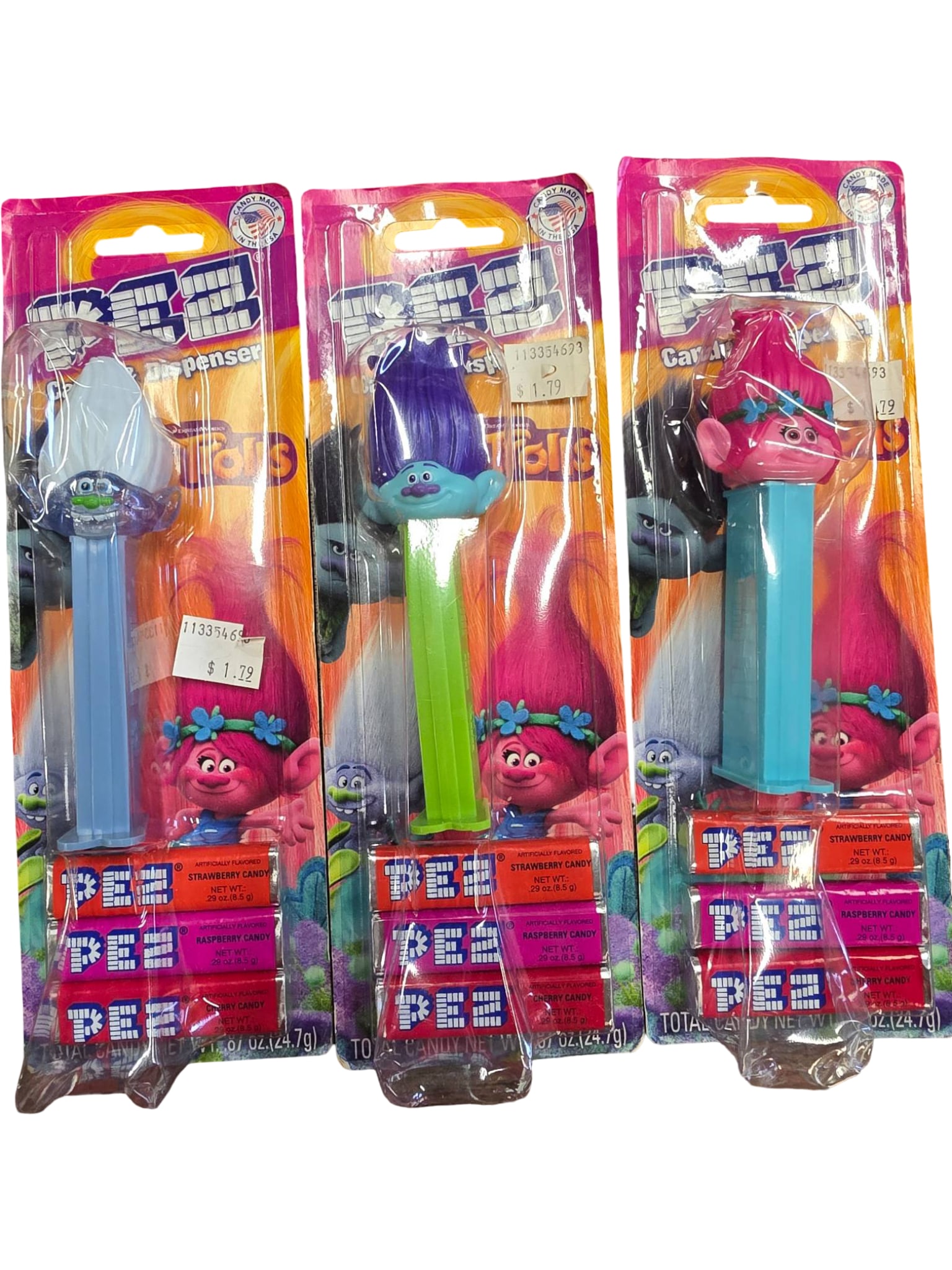 Three Trolls Character PEZ Dispensers in Original Packaging (1 of 1)