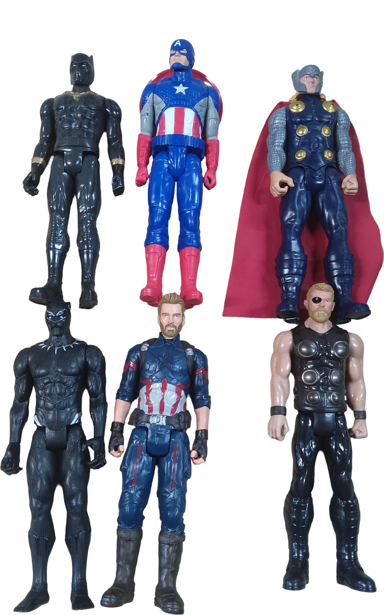 Six Marvel Action Figures, Including Black Panther, Captain America, and Thor (1 of 4)