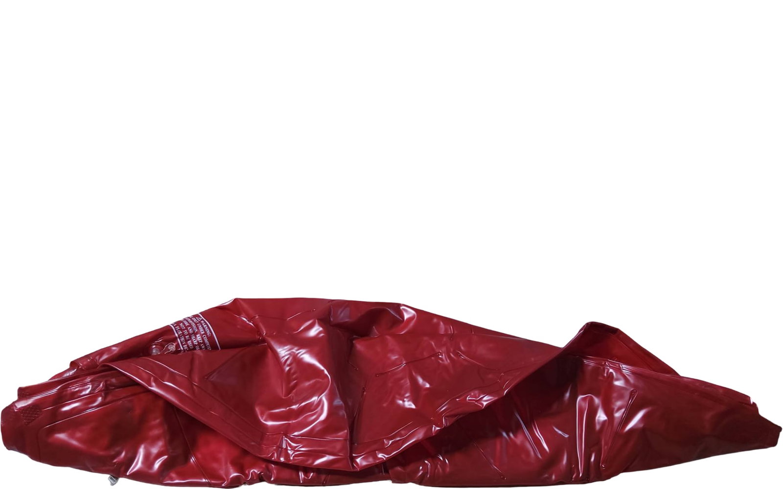 Red Inflatable Vinyl Structure with Printed Instructions (1 of 5)