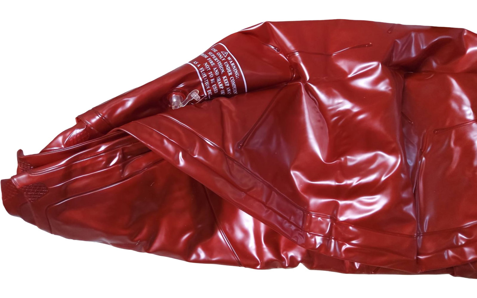 Red Inflatable Vinyl Structure with Printed Instructions - 2