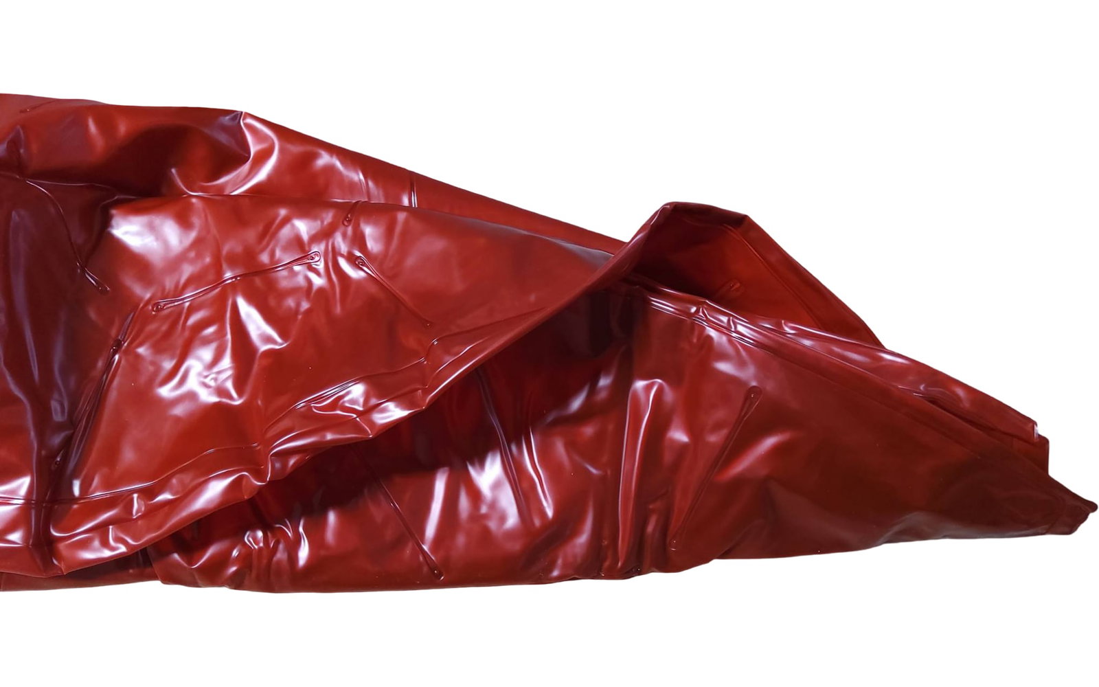 Red Inflatable Vinyl Structure with Printed Instructions - 3