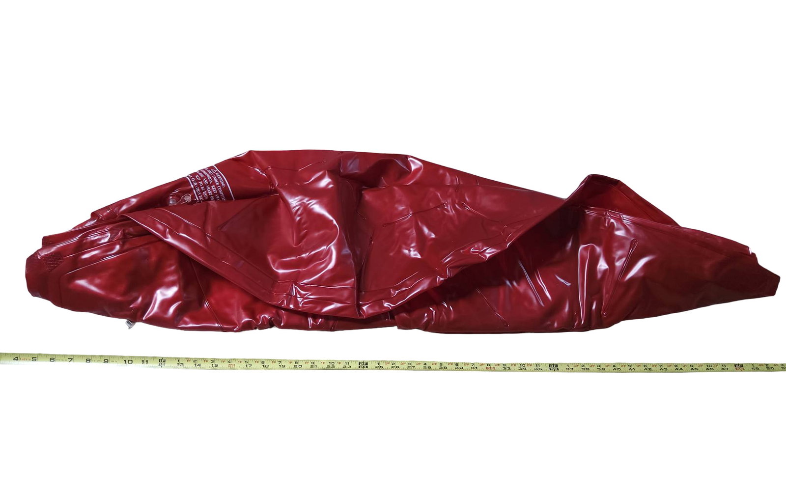 Red Inflatable Vinyl Structure with Printed Instructions - 5