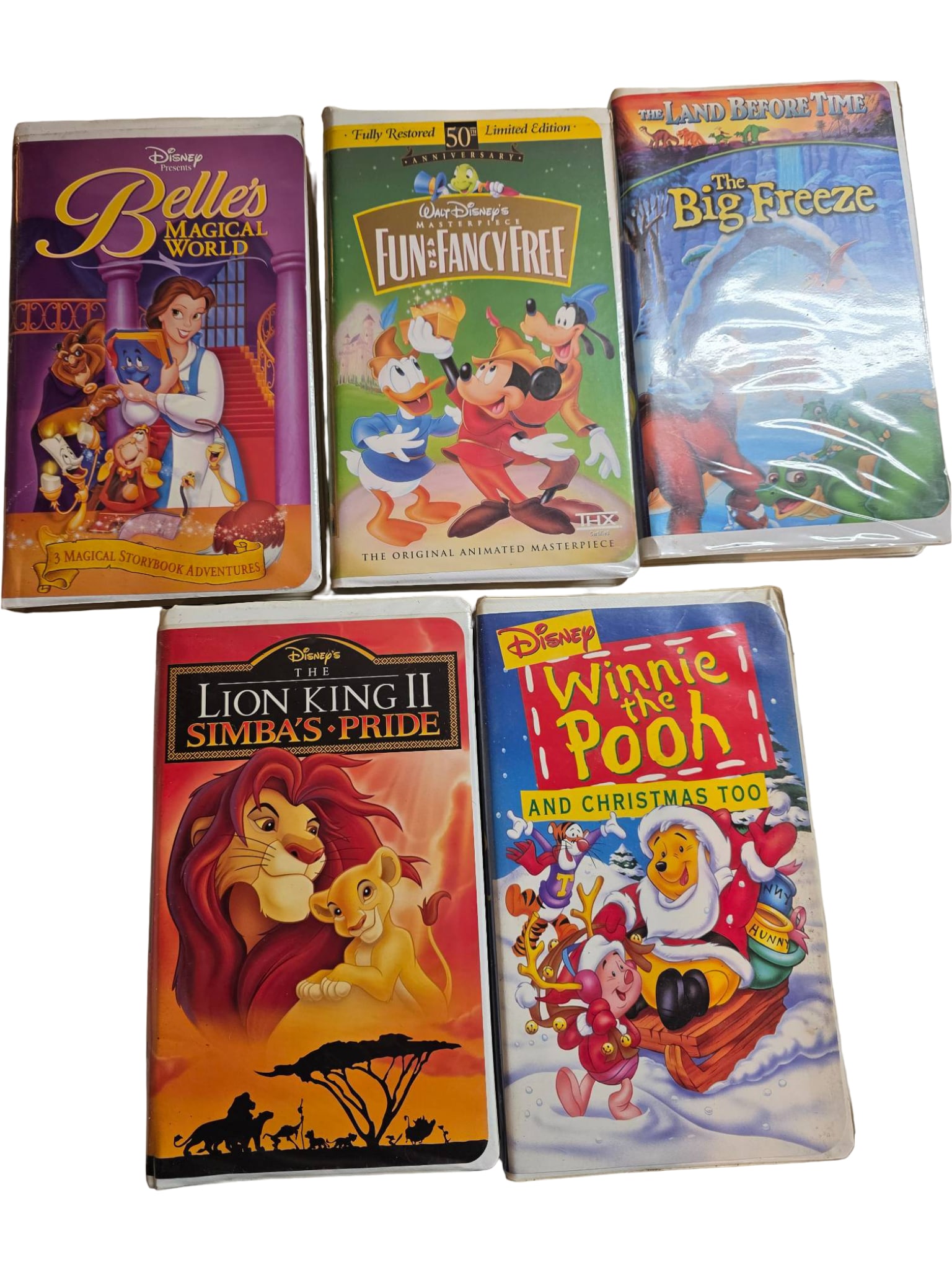 Five Disney VHS Tapes Including ‘Lion King II’ and ‘Winnie the Pooh’ (1 of 3)