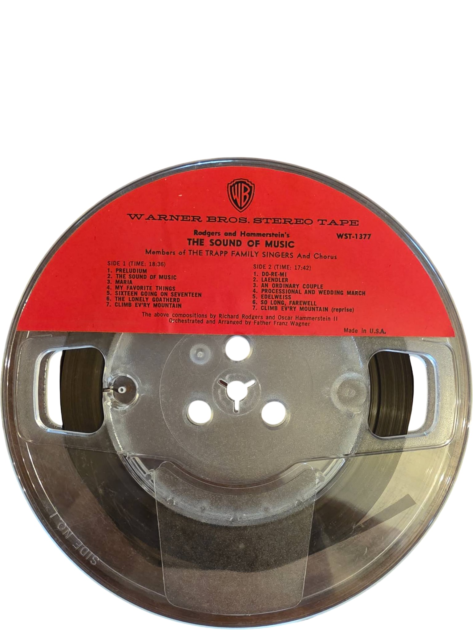 Warner Bros. Stereo Reel-to-Reel Tape: The Sound of Music by the Trapp Family Singers (WS 1317) (1 of 3)