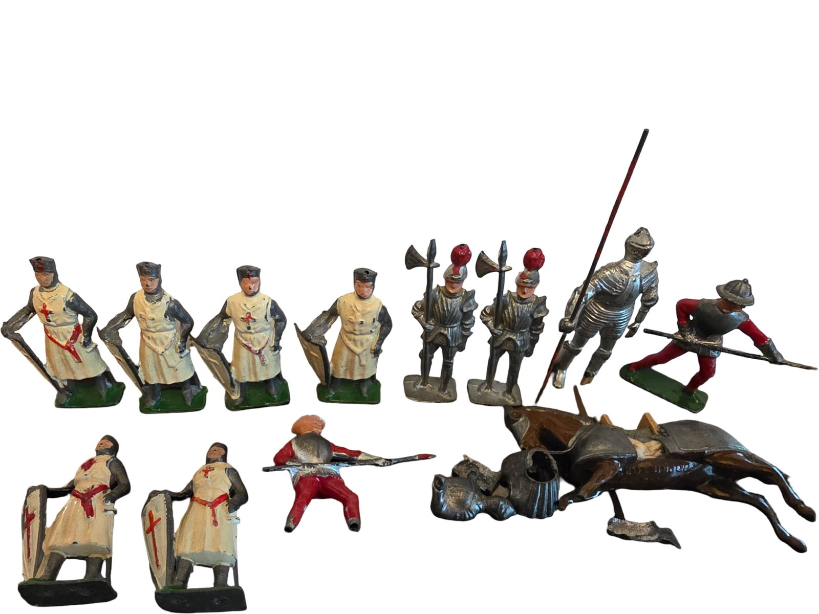 11 Painted Lead Medieval Knights and Horse Figure (1 of 2)