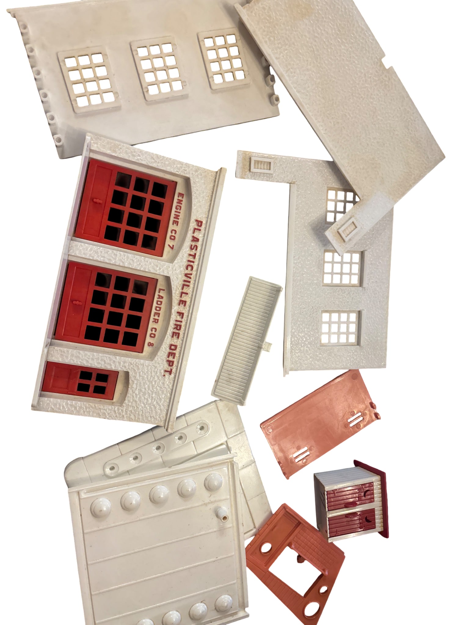 Plasticville Fire Department Building Kit Components (1 of 1)