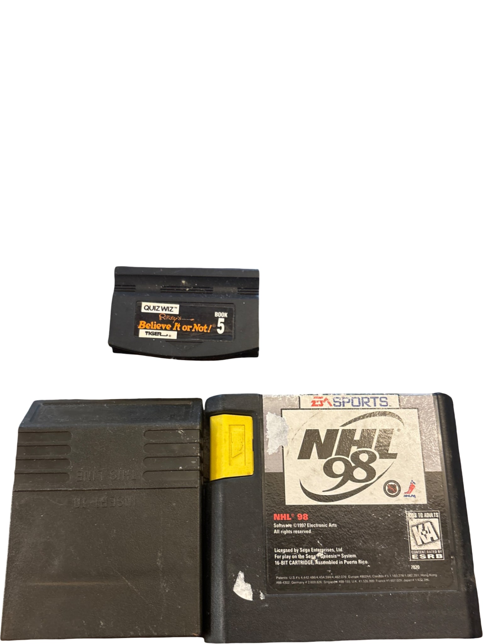 Three Vintage Game Cartridges, Including EA Sports NHL ’98 (1 of 8)
