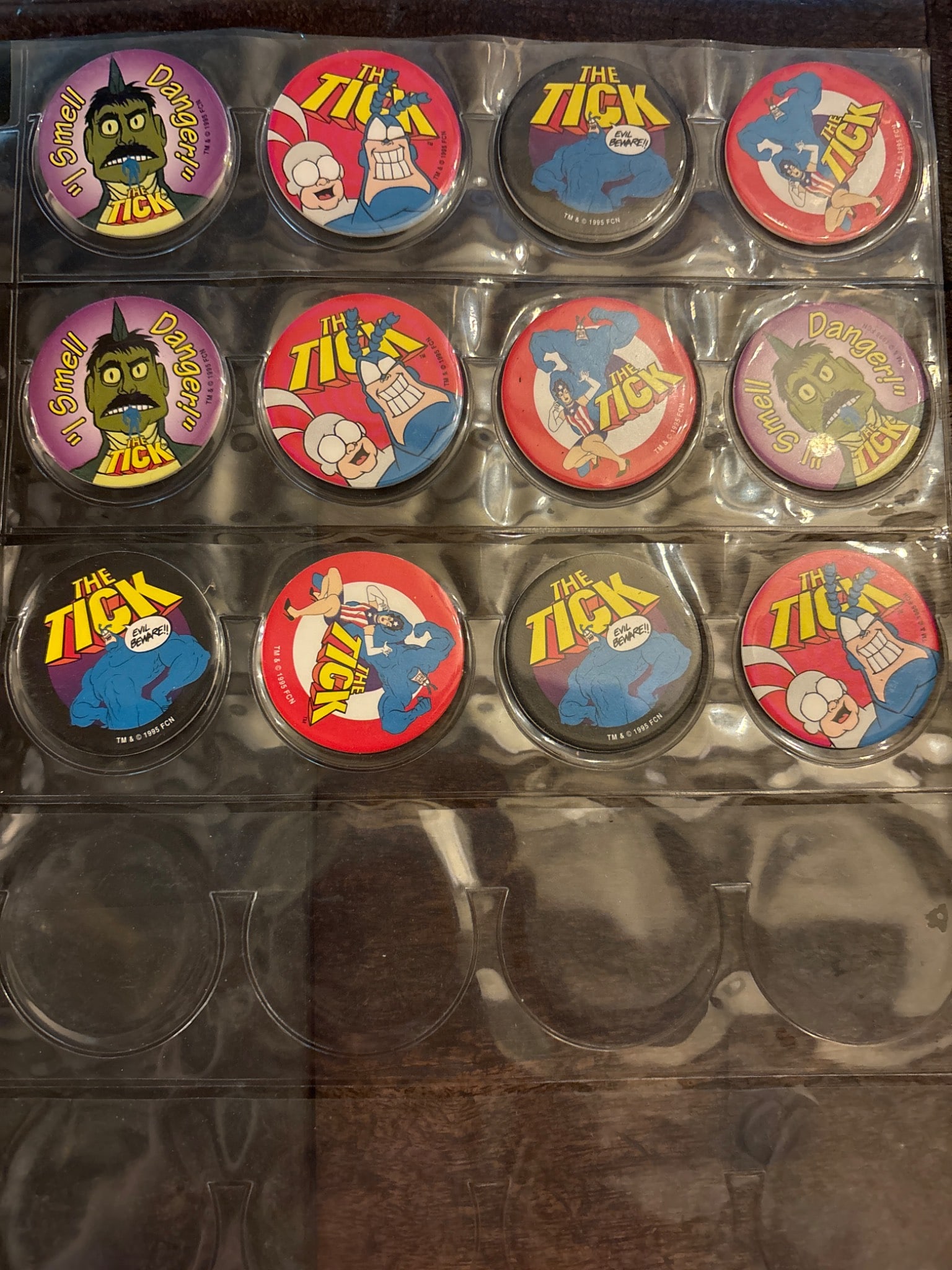 ‘The Tick’ Pogs by SkyBox International in Plastic Display Sleeves (1 of 2)