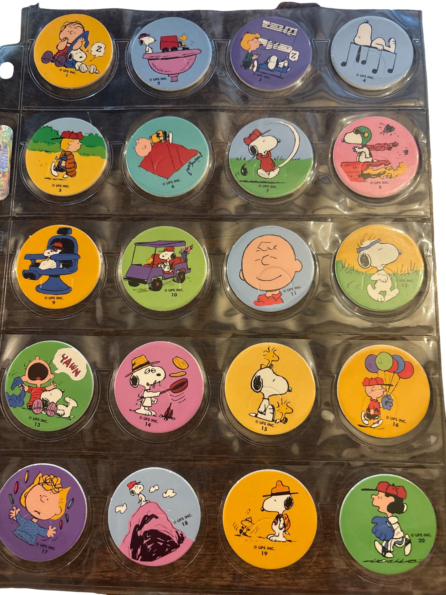 Complete Pog (milk caps) Set 1-60 Featuring Pastel Background and Peanuts Characters (1 of 3)