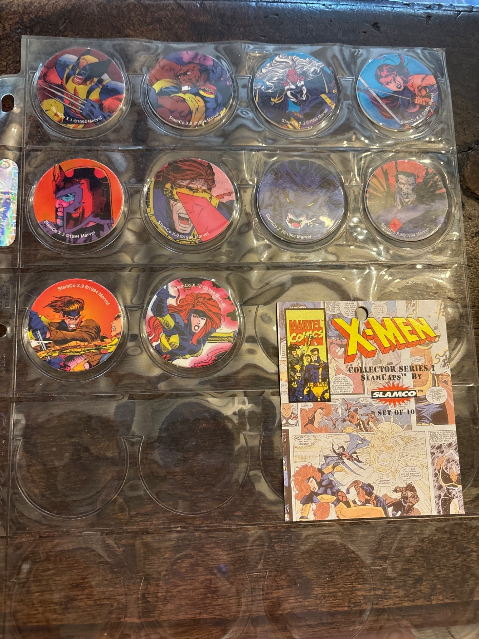 Marvel Comics X-Men Slam Battle Pog Set with Checklist (1 of 2)