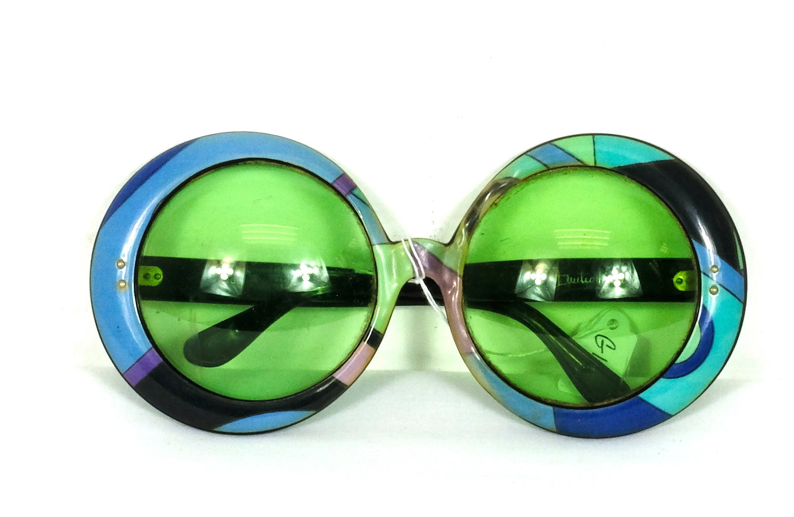 Emilío Pucci Sunglasses: Vintage 1960s Sunglasses 6 1/2 inches long by 3 inches tall by 1 inch deep