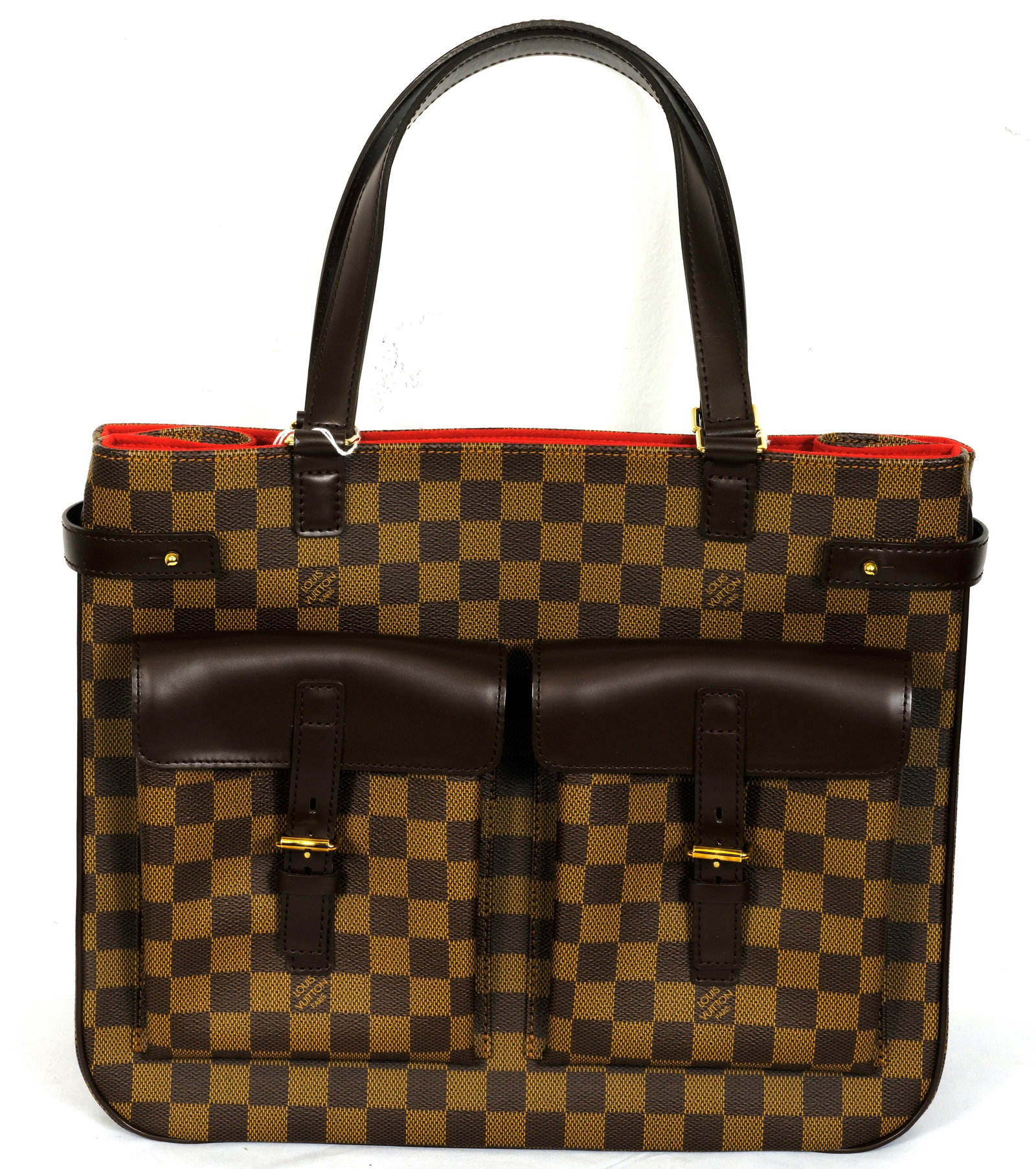 Louis Vuitton Damier Hand bag: Vintage Louis Vuitton 14 inches Wide by 11 1/2 inches Tall 