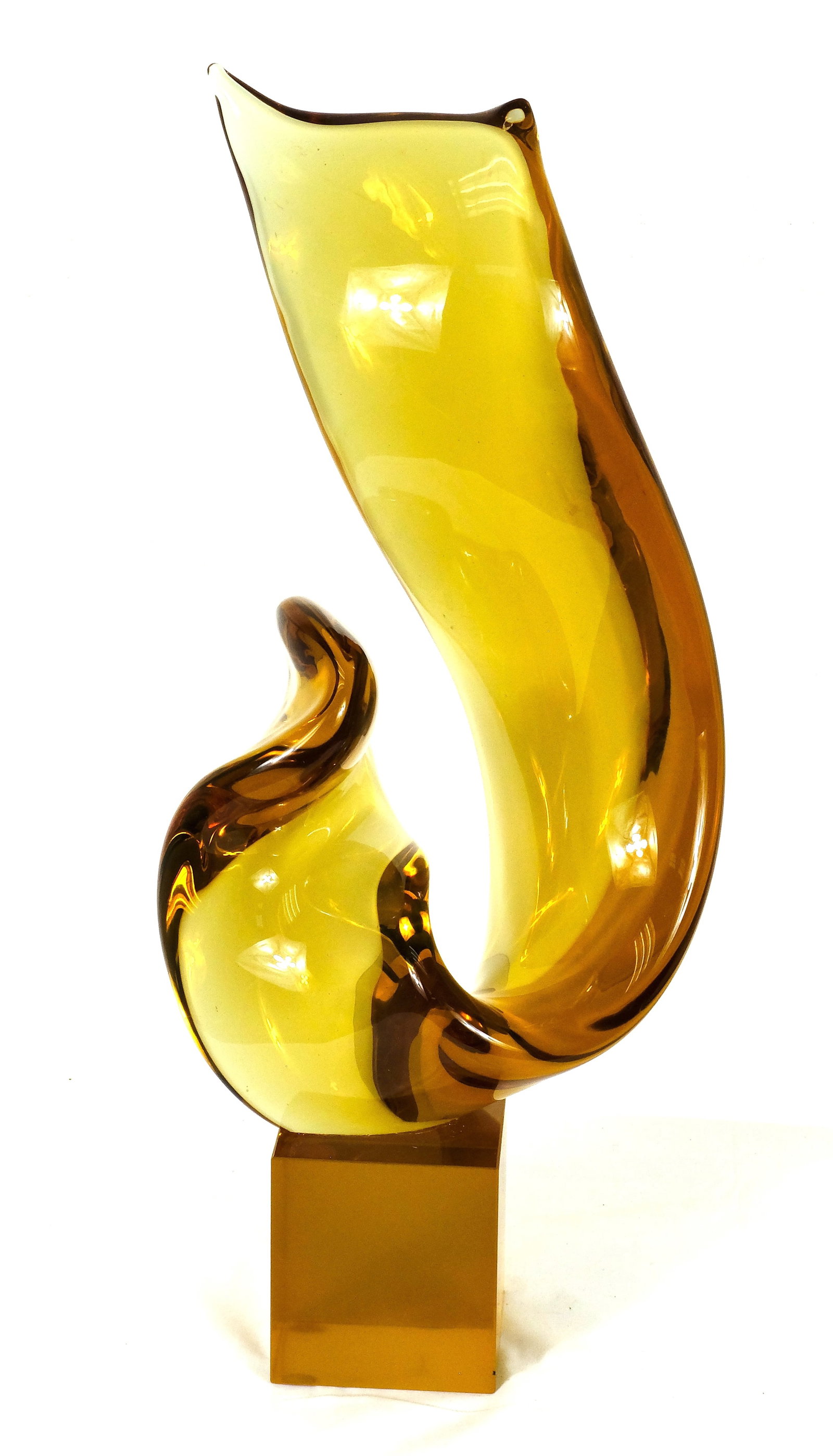 Amber Murano Glass Sculpture (1 of 2)