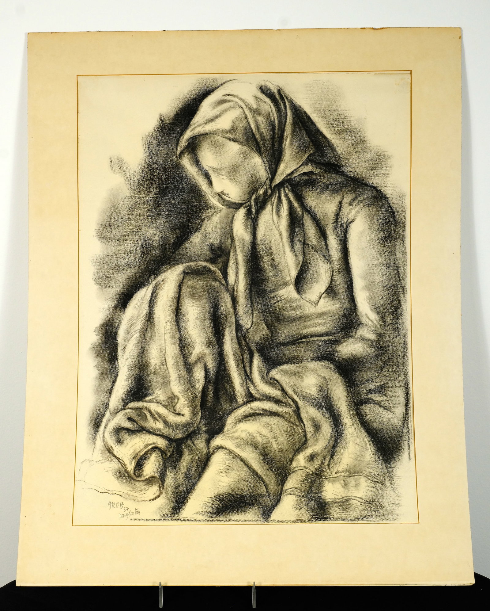 George Grosz, 1937, Charcoal Drawing (1 of 3)