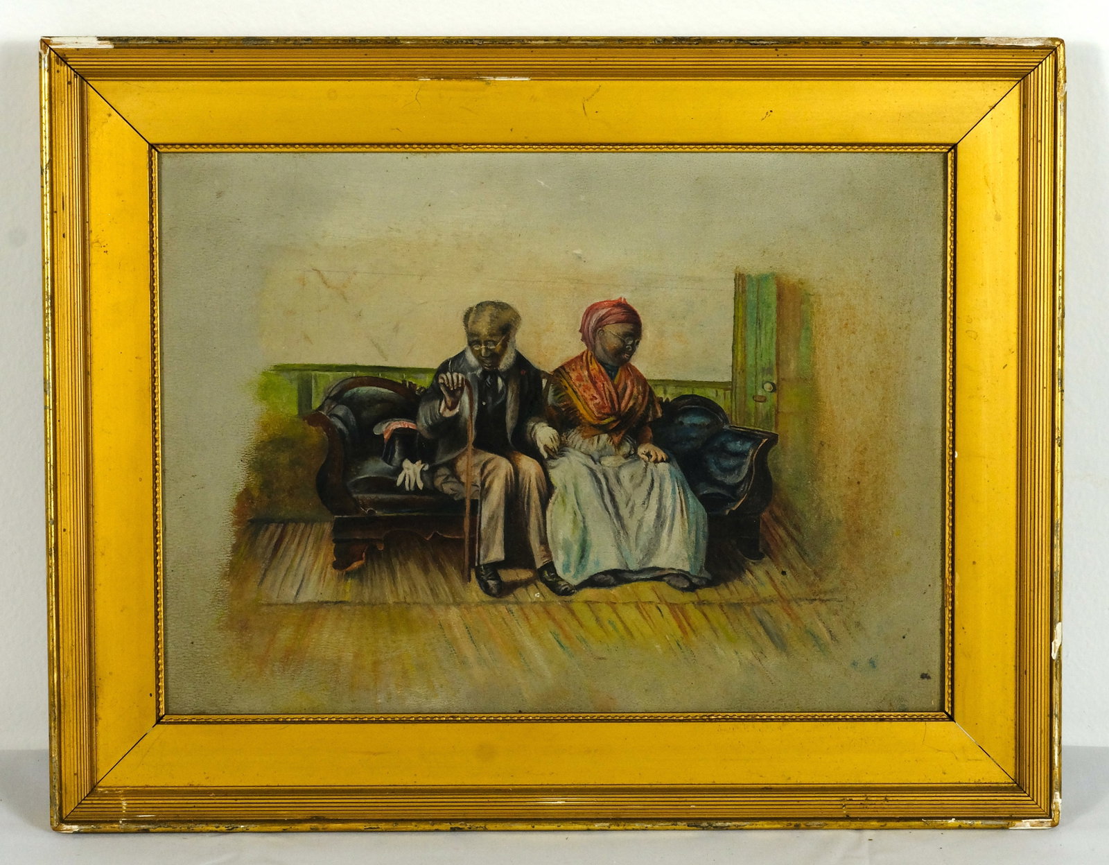 Antique Painting of black couple (1 of 1)