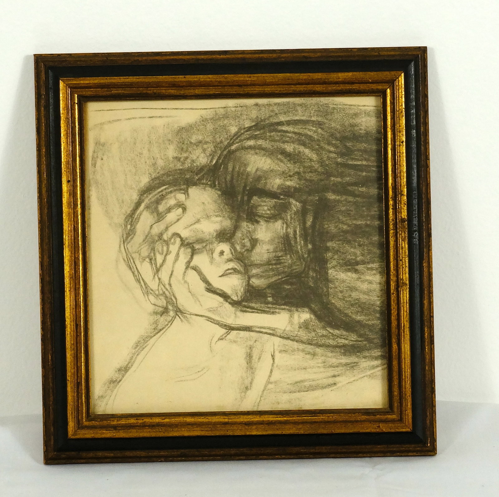 Käthe Kollwitz Lithograph: Mother and Child Lithograph H 7 5/8 x W 7 3/16 in (sheet) H 7 1/8 x. W 6 3/4 in (sight size)