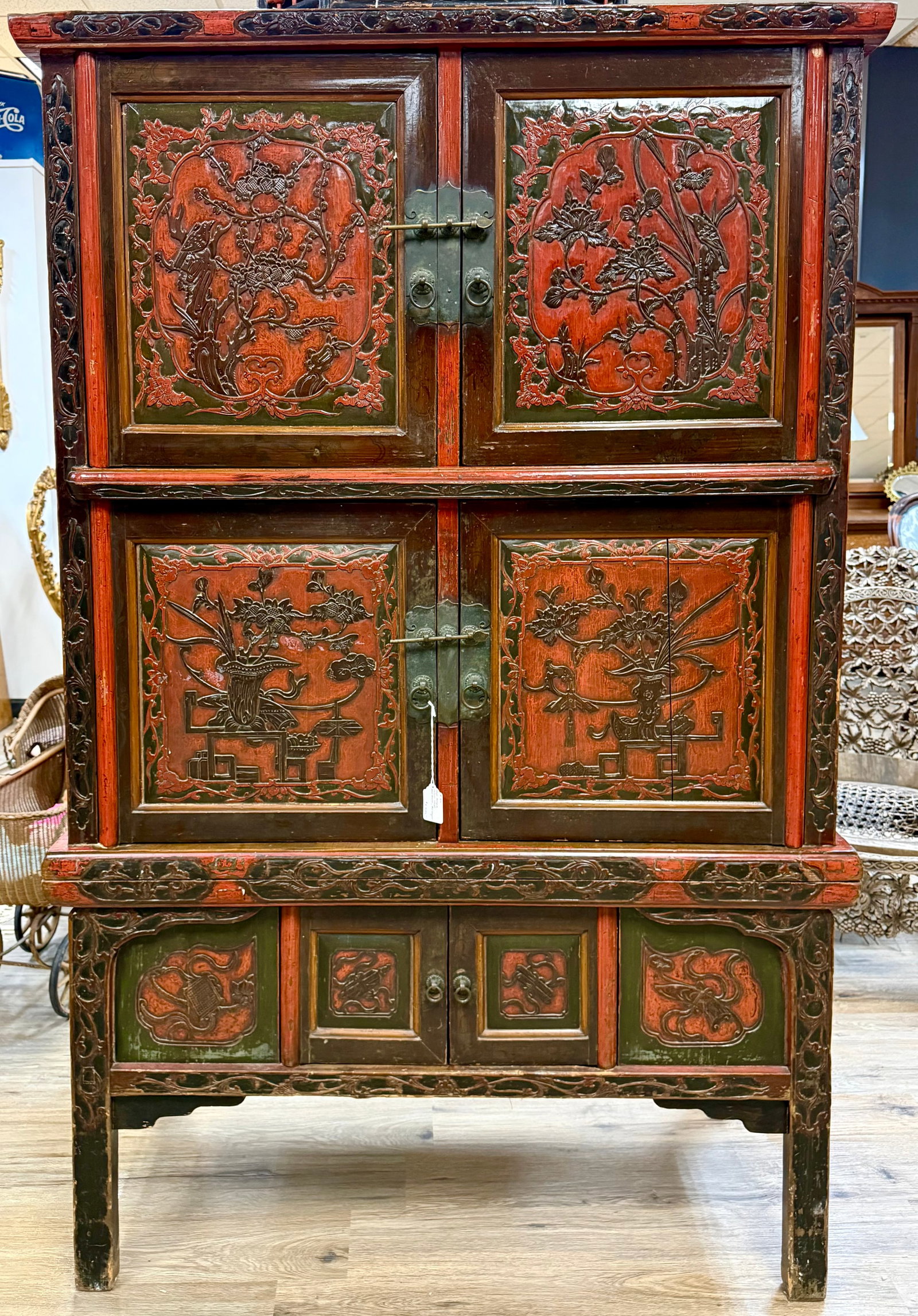 Antique Chinese Lacquered Cabinet (1 of 5)
