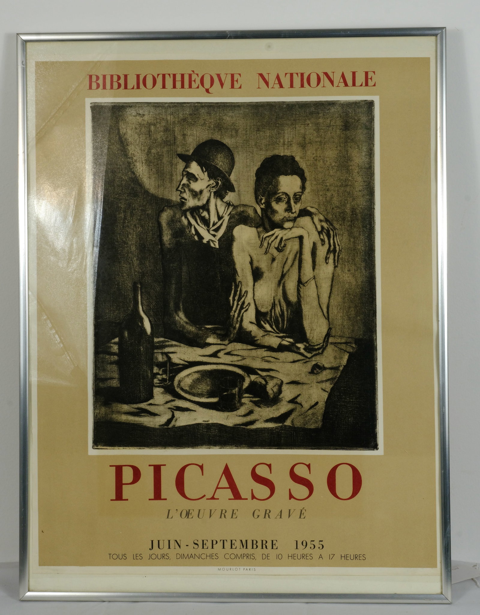 Picasso Exhibition Poster: Picasso Exhibition Poster Biblioteque Nationale H 22 3/8 x W 17 1/2 in. (Sheet size) H 24 3/8 x W 18 3/8