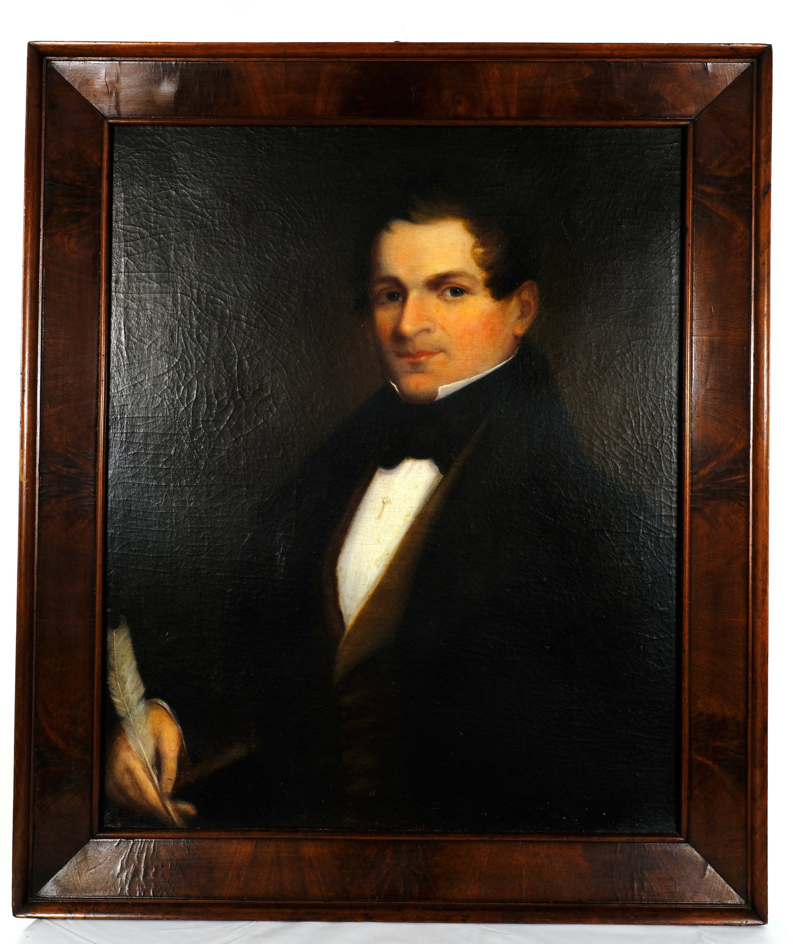 Washington Irving Portrait: 19th century Portrait of Washington Irving H 30 1/8 x W 25 1/4 in. (Stretcher size) H 27 5/8 x W 22 5/8 in. (Sight size)
