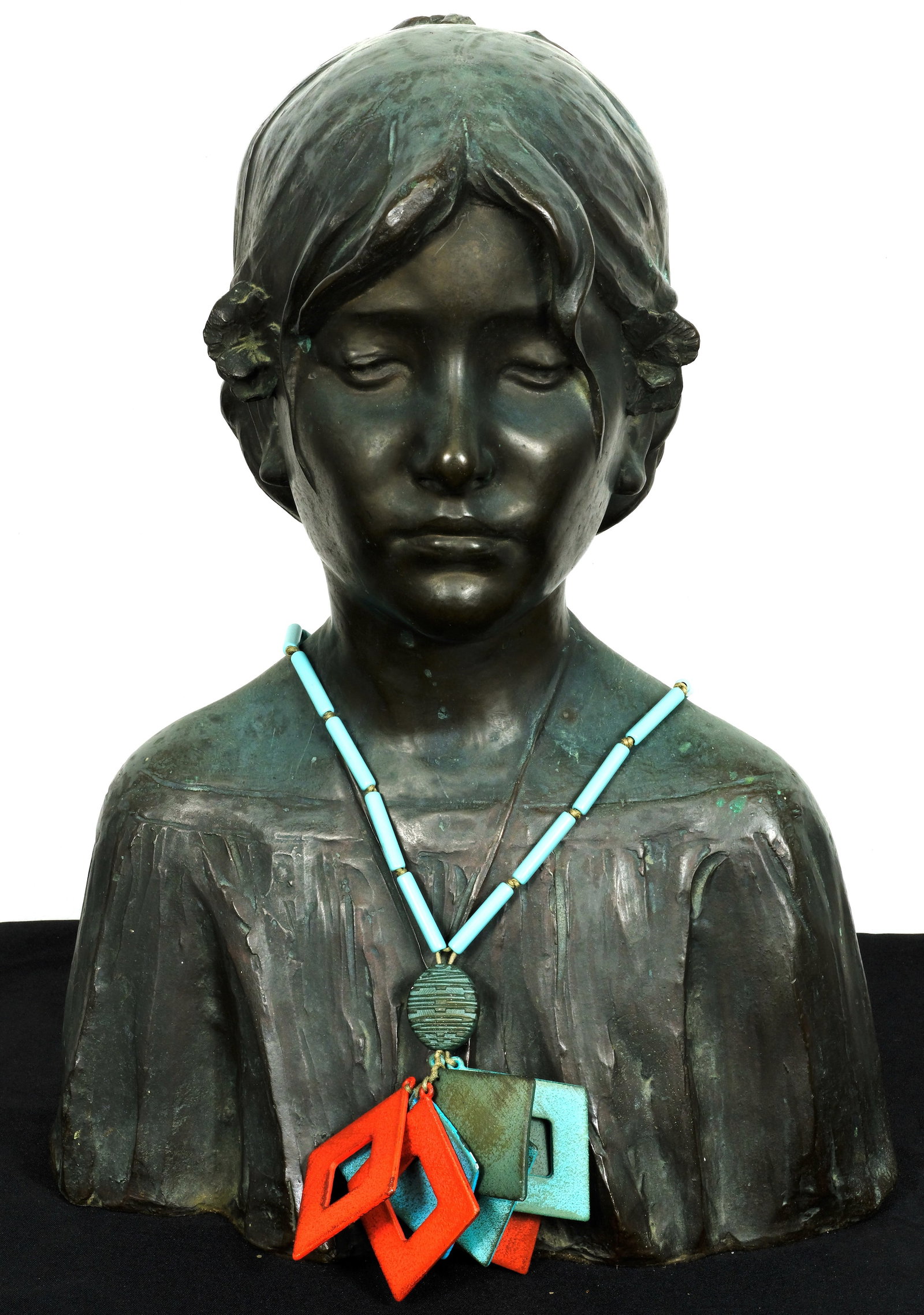 Save the Queen turquoise and pink Necklace: Save the Queen Italian Necklace Length 28 inches with 5 1/2 additional pendant length