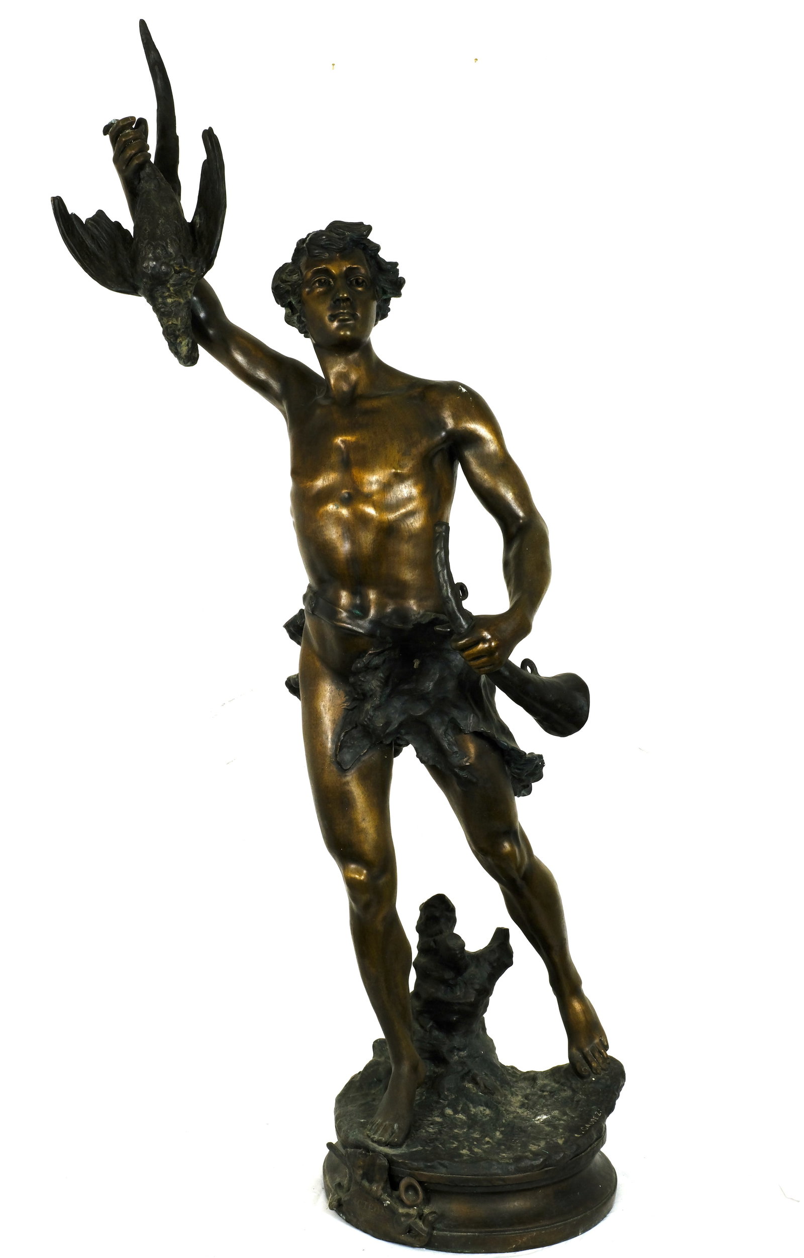Adrien Etienne Gaudez The Hunter Bronze sculpture (1 of 4)