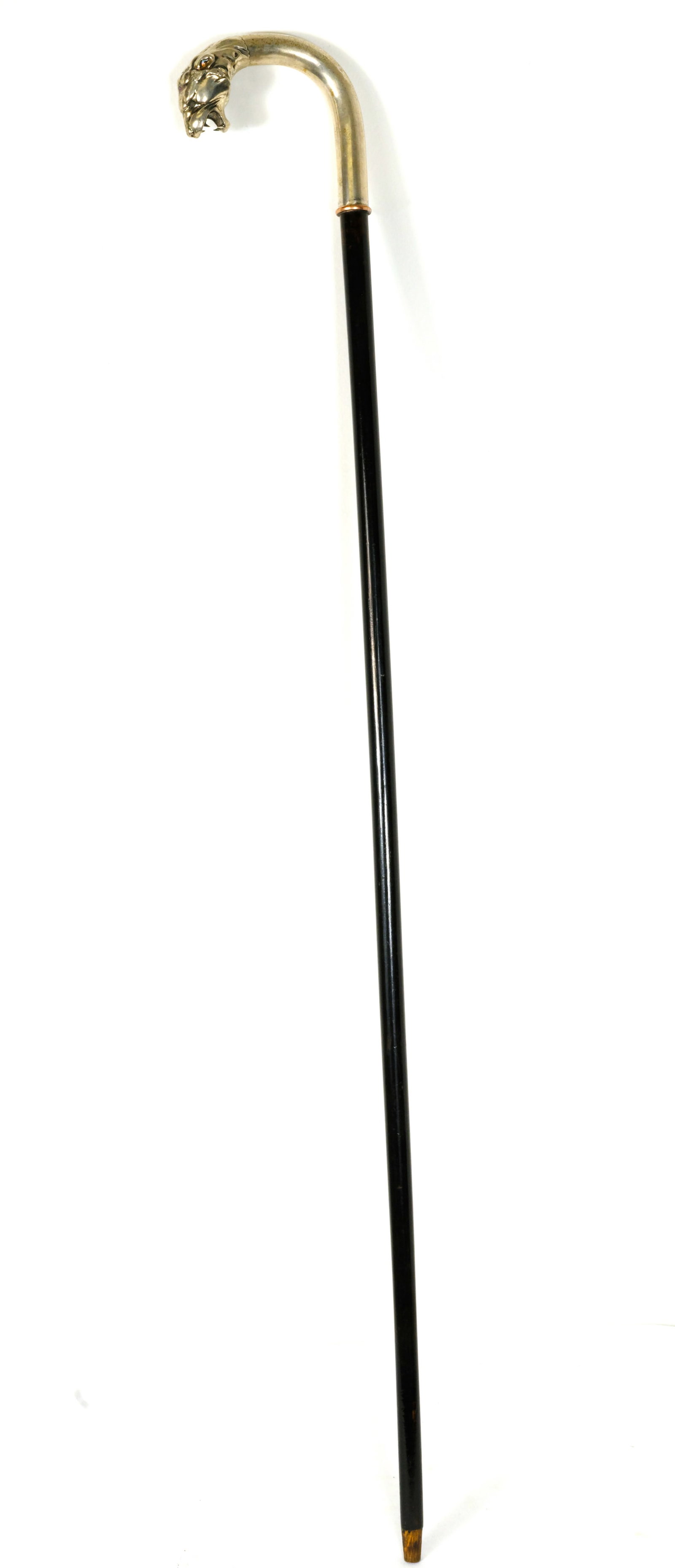 Antique Walking stick/Cane with tiger handle (1 of 3)