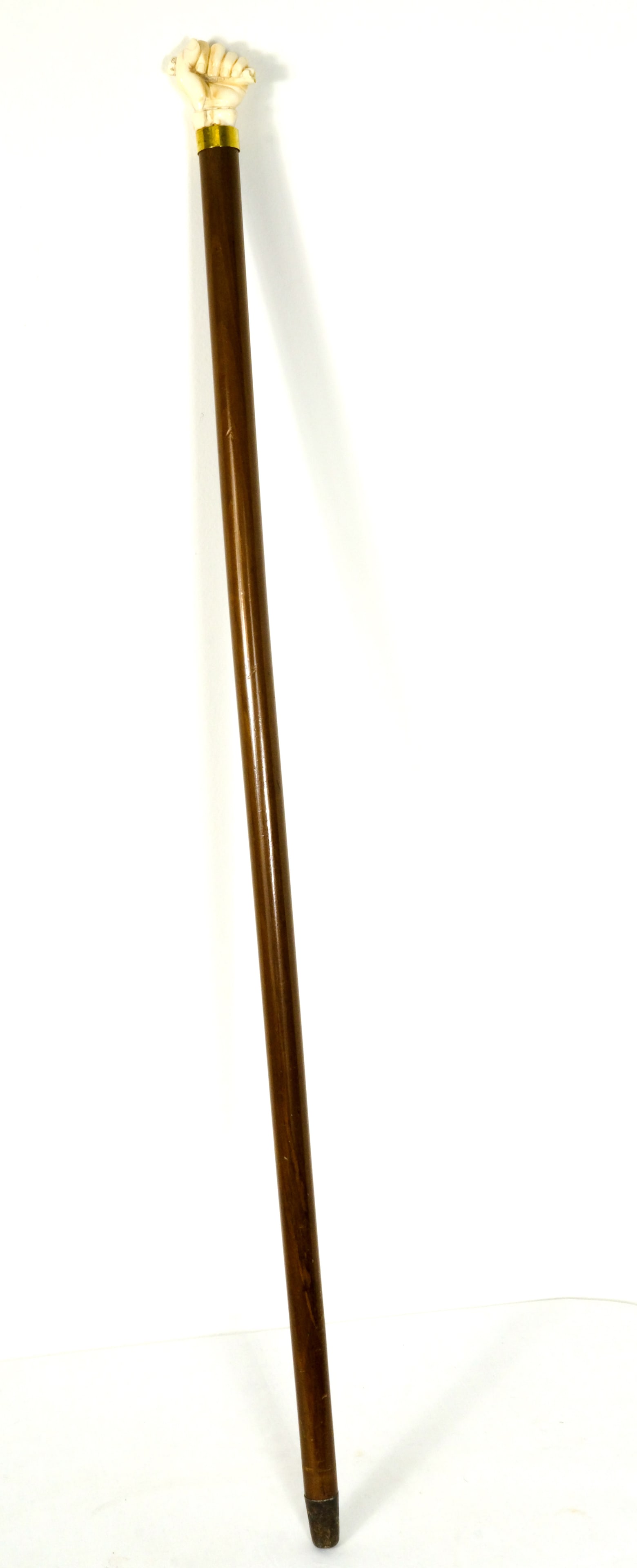 Antique Walking stick/Cane with hand holding letter (1 of 4)