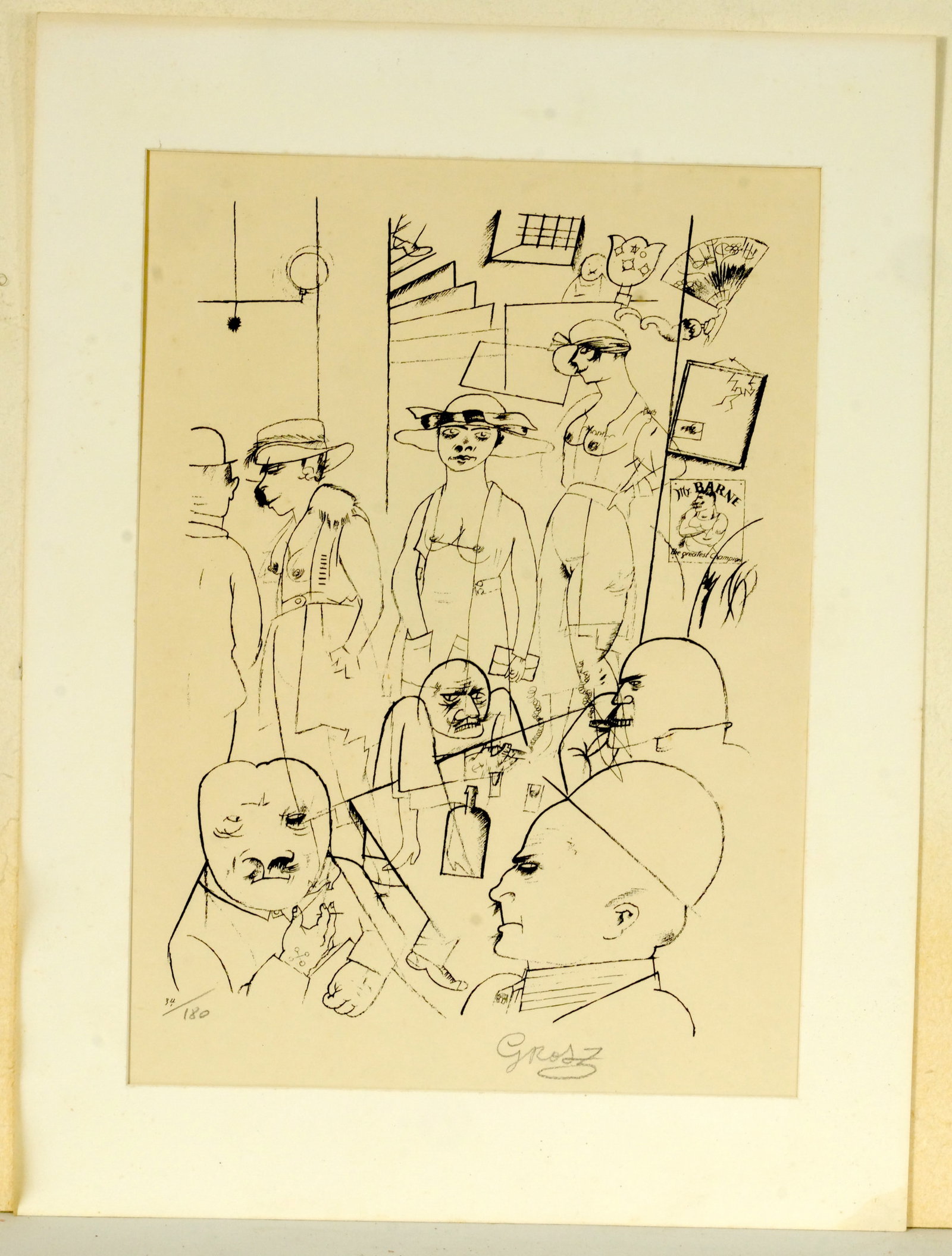 George Grosz Lithograph Titled Nach (1919) (1 of 1)