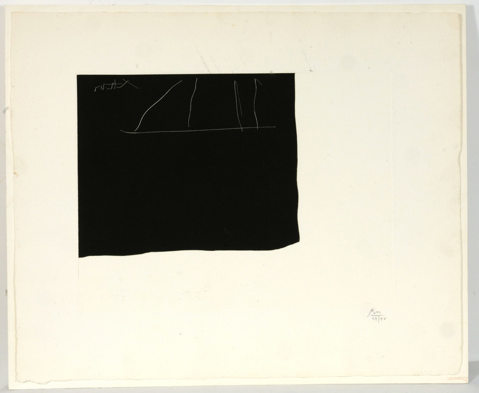 Robert Motherwell Black Flack Hand signed Etching (1 of 1)