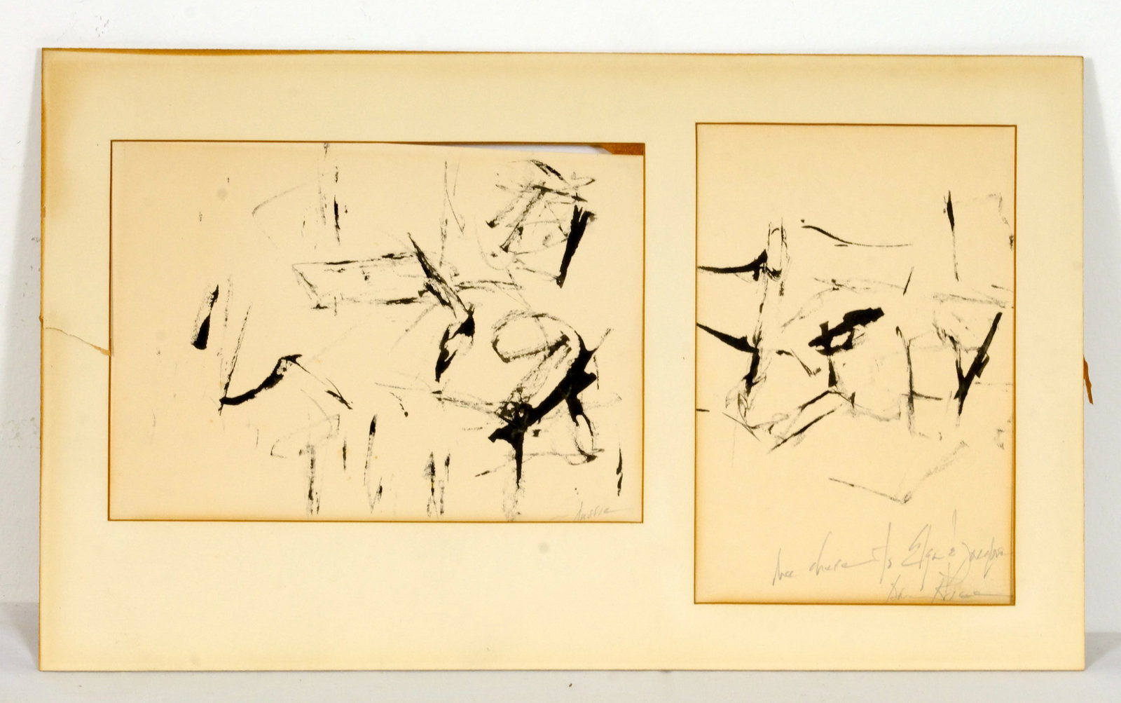Original Dan Rice set of two ink Drawings (1 of 2)