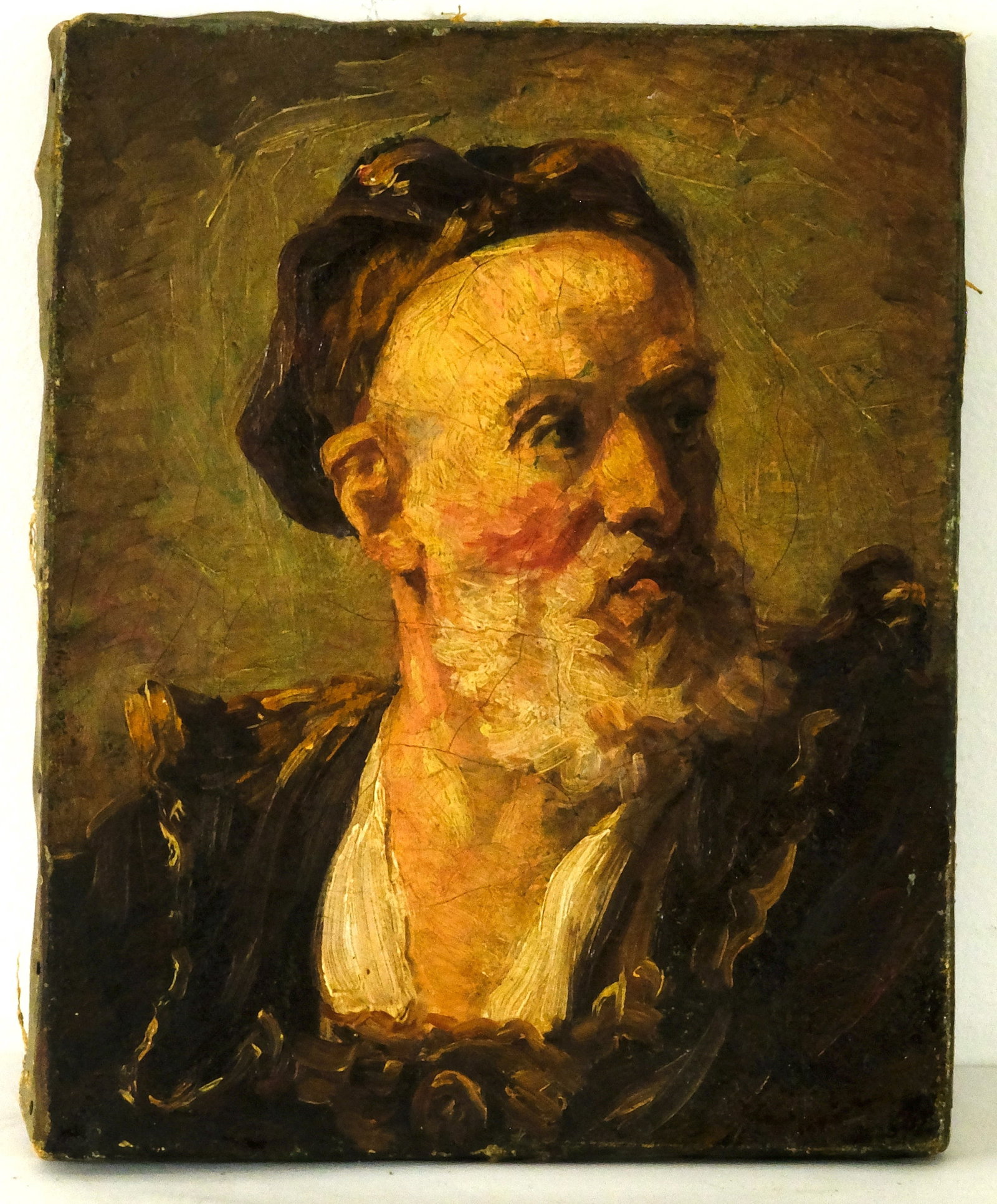 Early Study of Head of an Old man after Jean Honore Fragonard (1732) Oil on Canvas painting: This is an early Study of Head of an Old man after Jean Honore Fragonard (1732) Oil on Canvas painting. dimensions are 11 3/4 inches by 12 1/2 inches