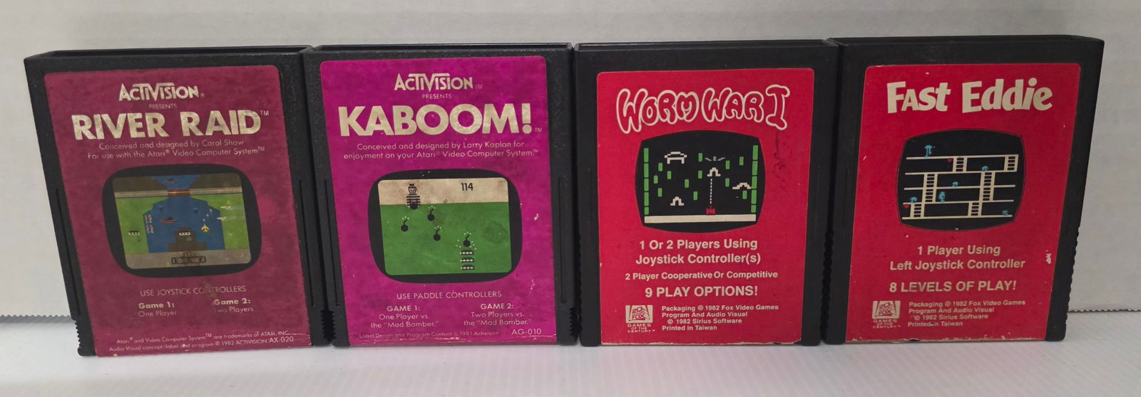 Atari 2600 Game Lot (4) River Raid, Kaboom + More (1 of 12)