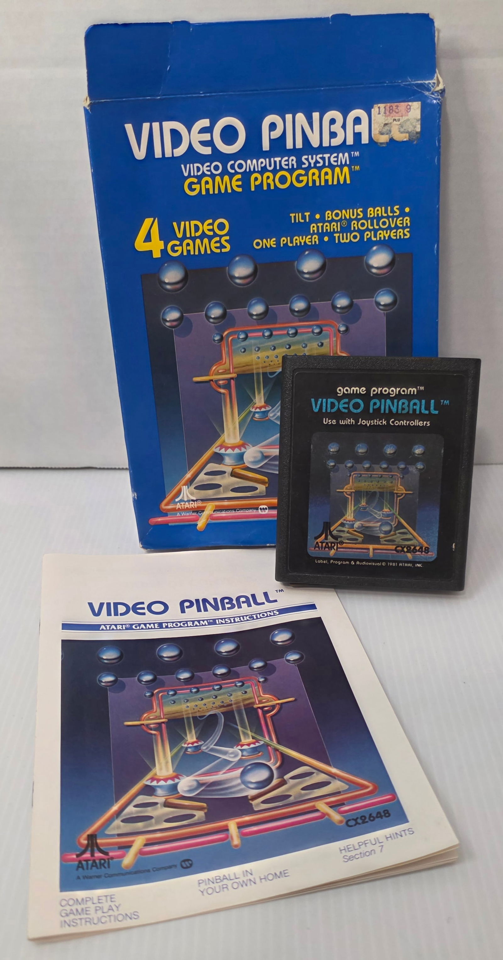 Atari Video Pinball CX-2648 CIB (1 of 10)