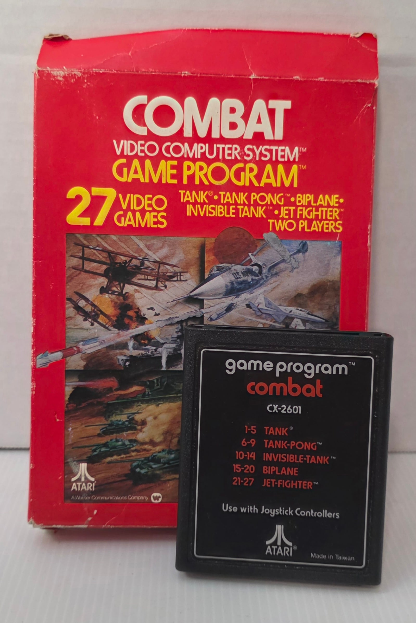 Atari Combat CX-2601 Cart & Box (1 of 7)
